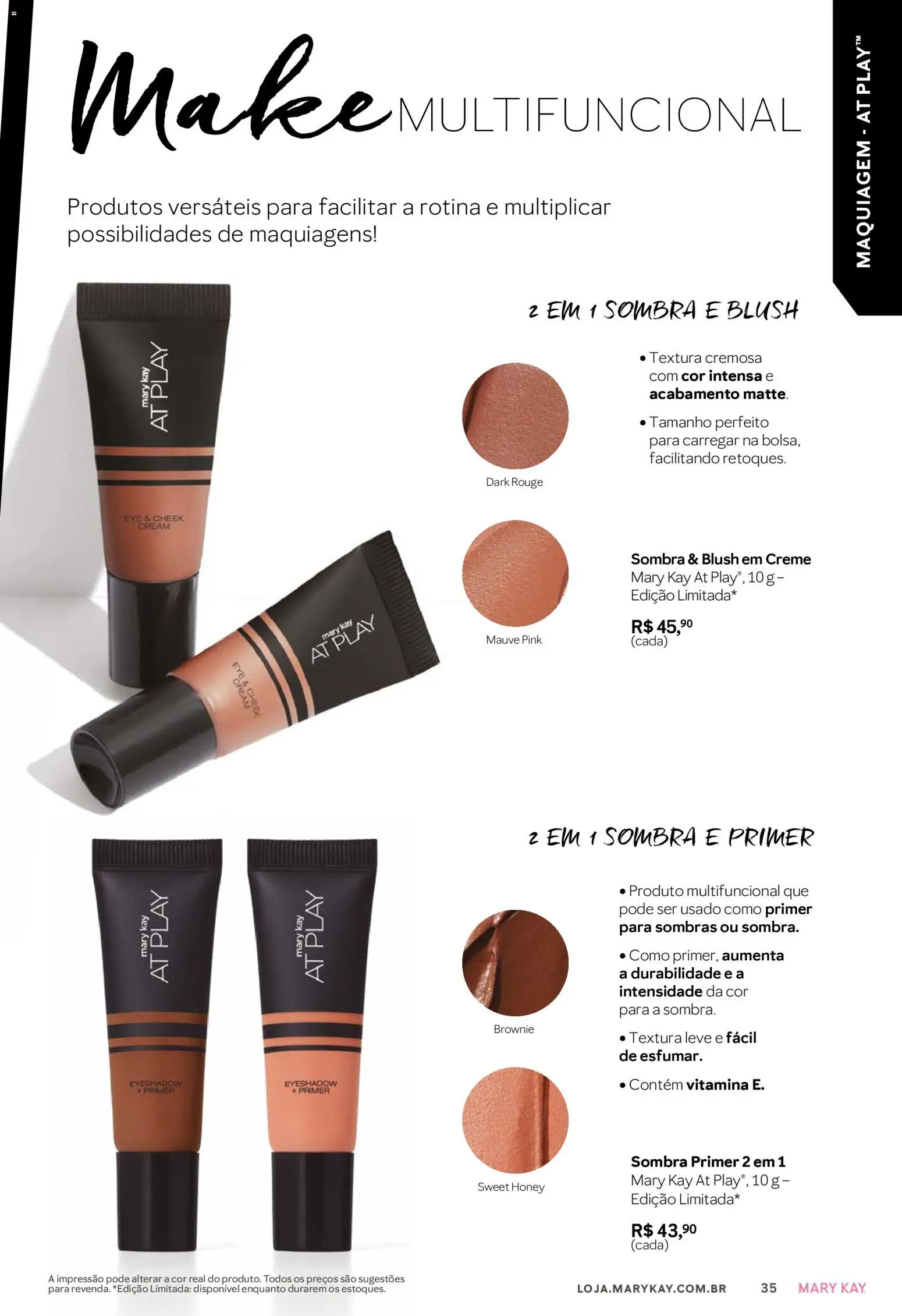 Mary Kay Folheto - válido de 01.11.2025 | Página: 35 | Produtos: Maquiagem, Blush, Multifuncional, Creme