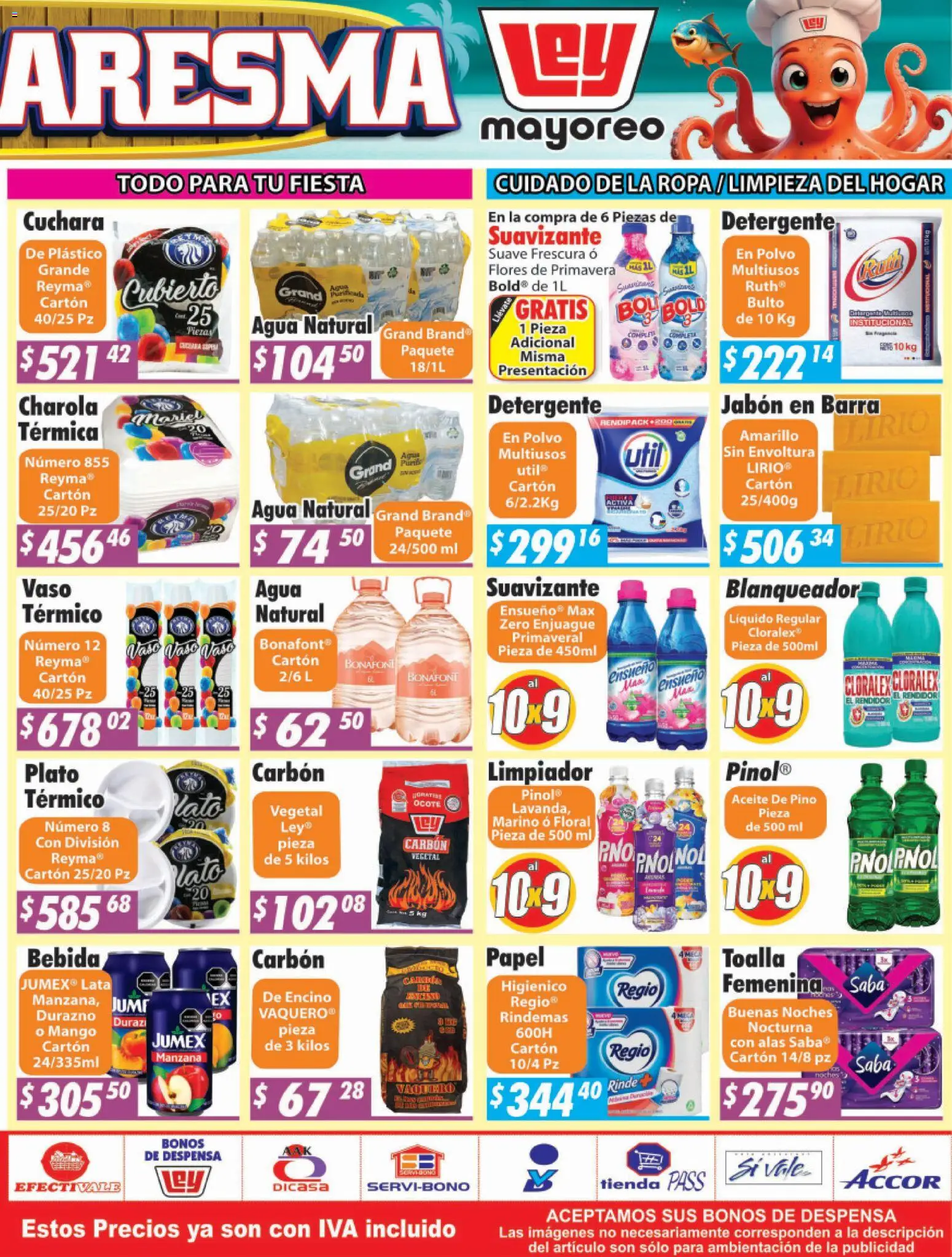 Nuevas ofertas de Casa Ley válidas en toda la República Mexicana desde el 16.02.2026. ¡Encuentra las mejores ofertas en Casa Ley folleto Sinaloa! | Página: 4 | Productos: Suavizante, Limpiador, Ropa, Polvo