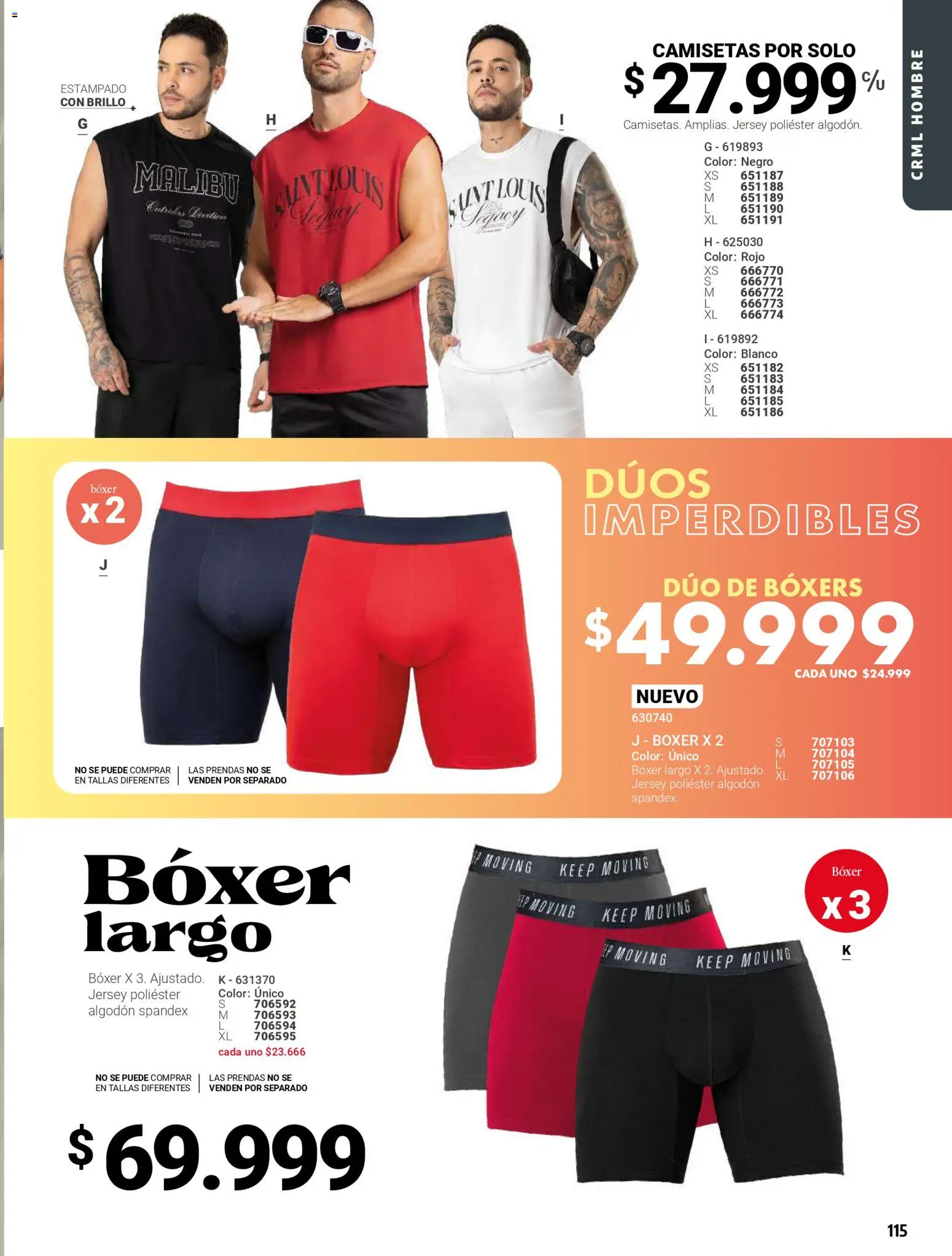 Carmel revista - valida desde el 01.05.2026 | Página: 115 | Productos: Algodón, Boxers, Brillo