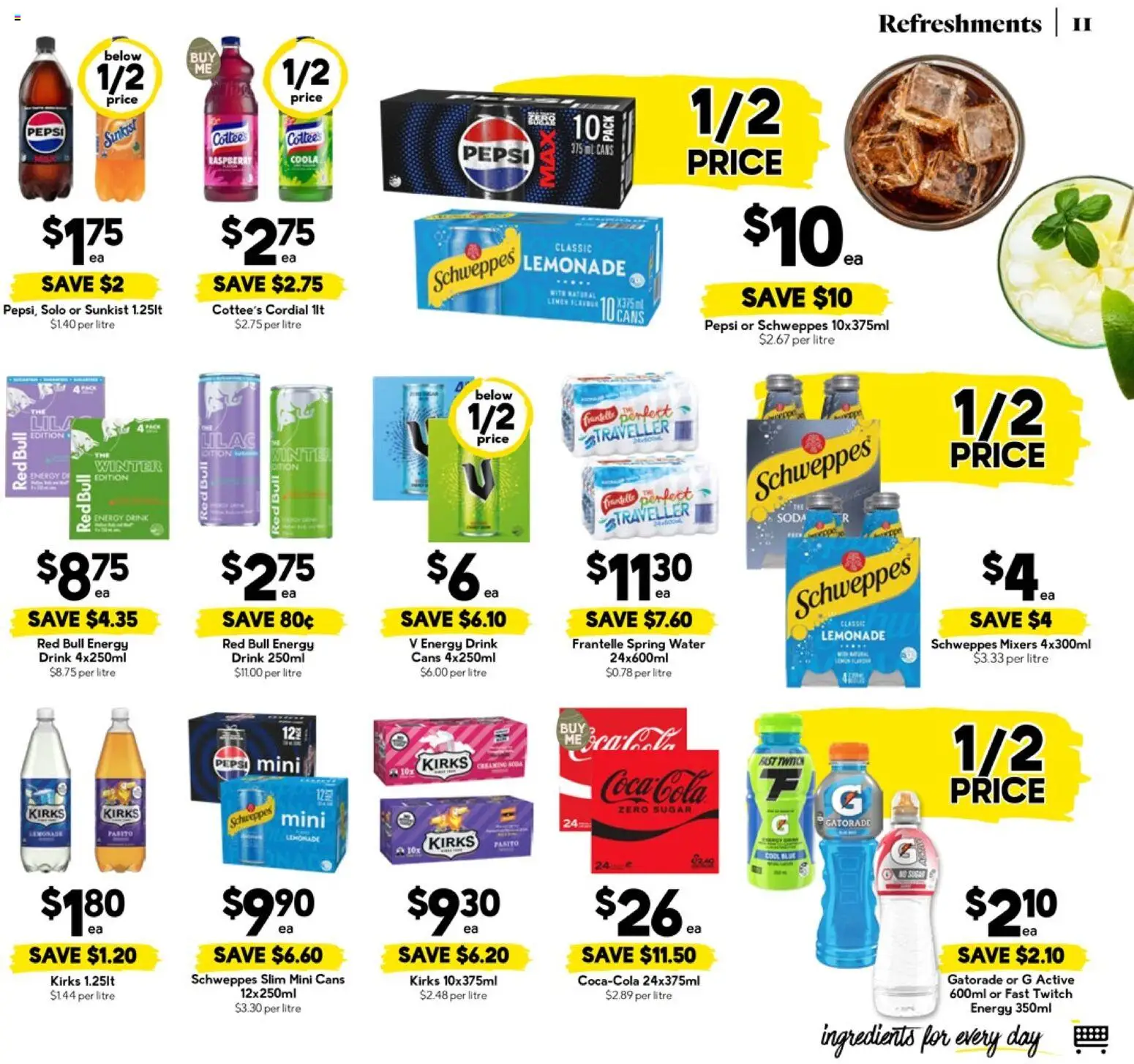 Drakes catalogue - valid from 18.03.2026 | Page: 11 | Products: Energy drink, Coca Cola, Water, Raspberry