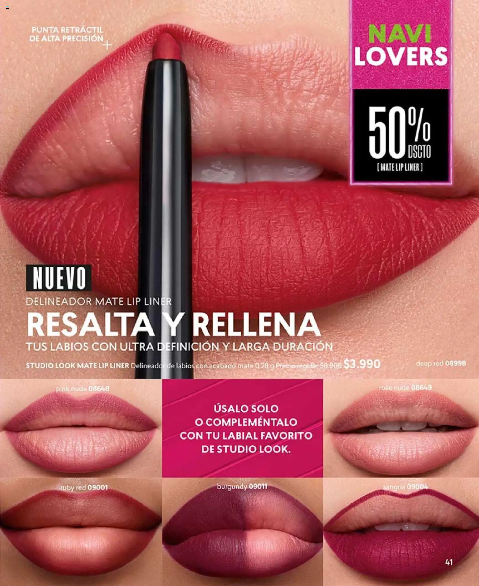 Catálogo CyZone Campaña 18 │ válido desde el 01.12.2025 | Página: 41 | Productos: Mate, Delineador, Labial