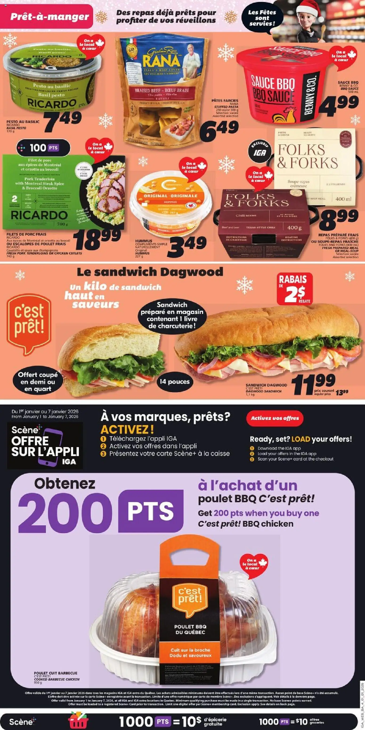 IGA flyer valid from 01.01.2026 | Page: 6 | Products: Beef, Pasta, Chicken, Pork