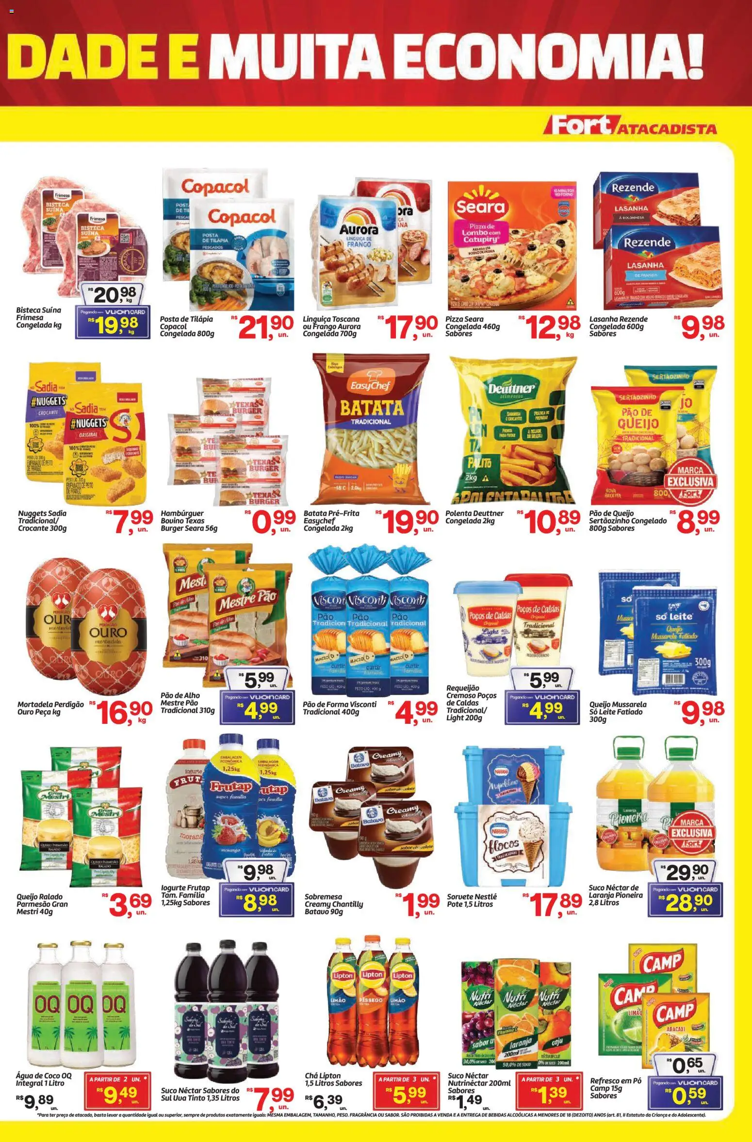 Fort Atacadista Folheto - válido de 02.02.2026 | Página: 3 | Produtos: Pêssego, Refresco, Chocolate, Mussarela