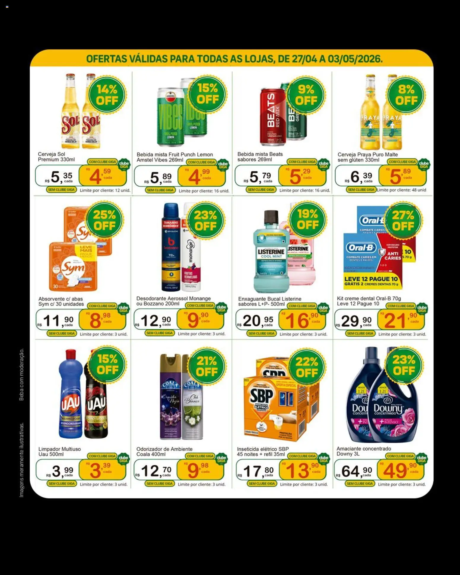 GIGA Atacado Folheto - válido de 27.04.2026 | Página: 5 | Produtos: Limpador multiuso, Desodorante, Cerveja, Absorvente