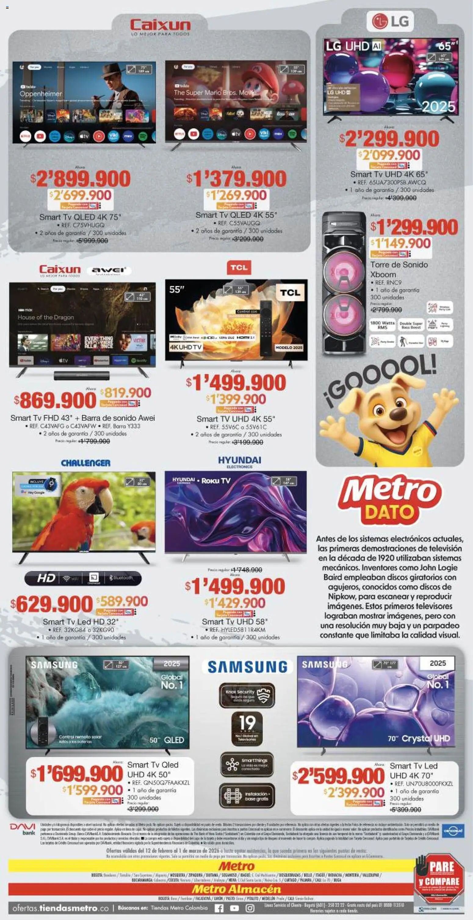 Metro revista - valida desde el 12.02.2026 | Página: 24 | Productos: Televisión, Control remoto