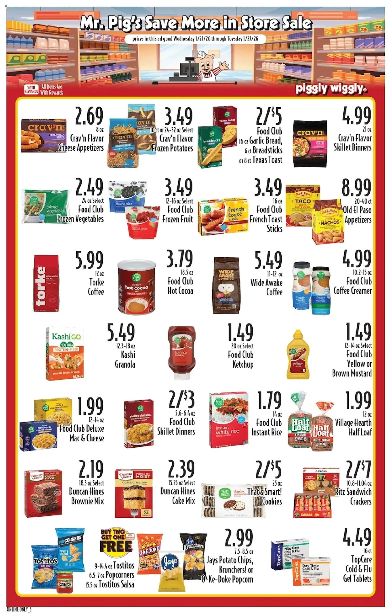 Piggly Wiggly Weekly Ad - valid from 21.01.2026 | Page: 5 | Products: Butter, Cheese, Coffee, Garlic