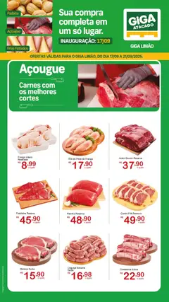 GIGA Atacado Folheto - válido de 17.09.2025 | Página: 1 | Produtos: Linguiça, Acém, Contra filé, Fraldinha