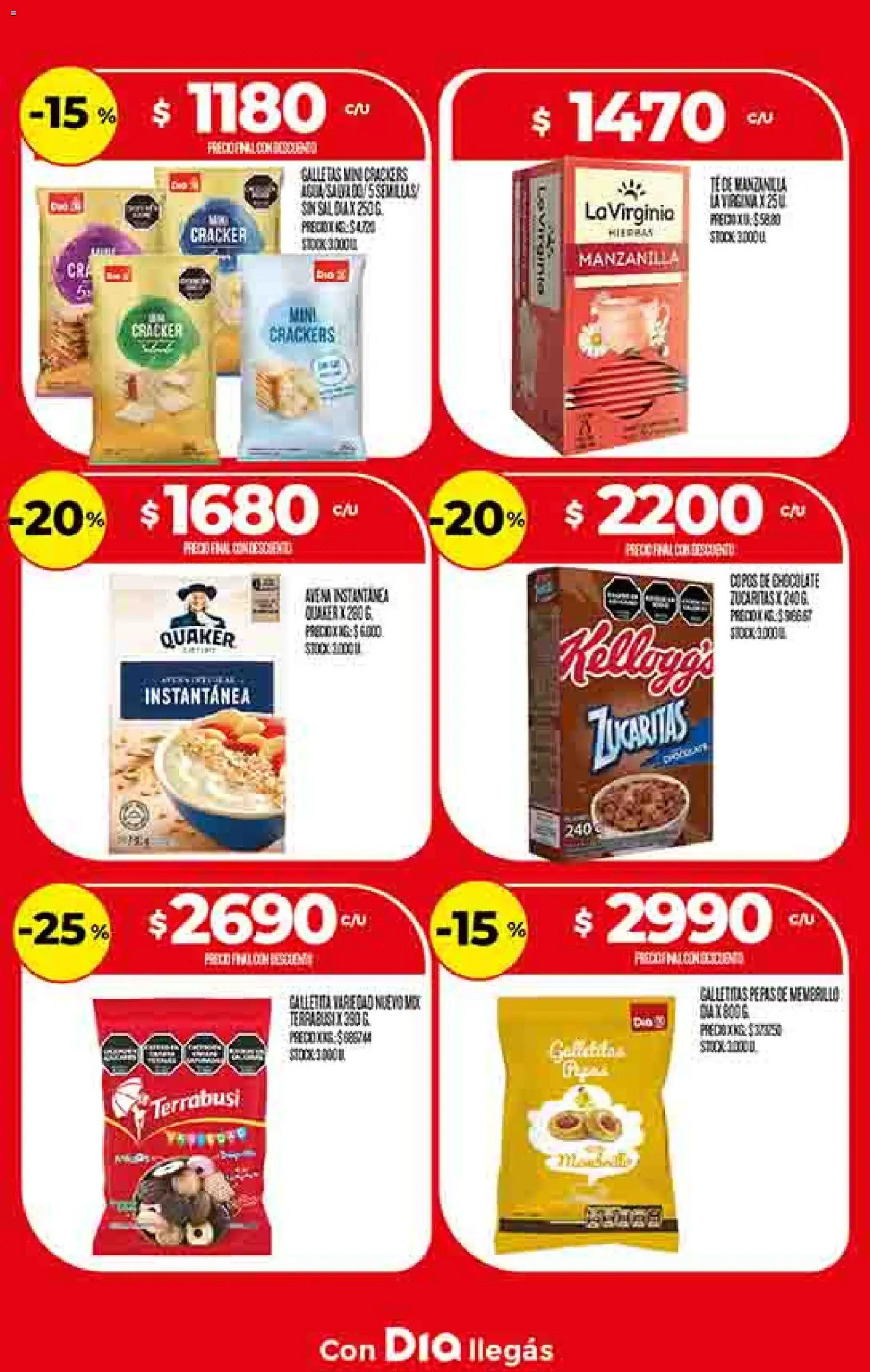 Supermercado DIA Ofertas │ válido desde el 15.04.2026 | Página: 22 | Productos: Copos, Chocolate, Té, Galletas