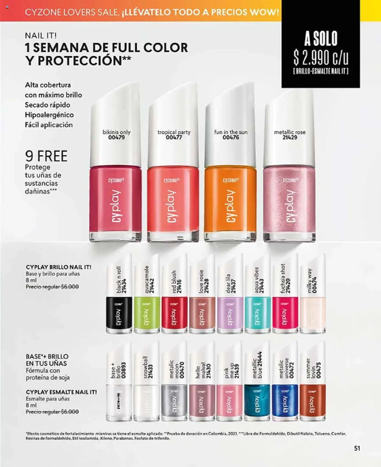 Catálogo CyZone Campaña 14 │ válido desde el 31.08.2025 | Página: 51 | Productos: Brillo, Base