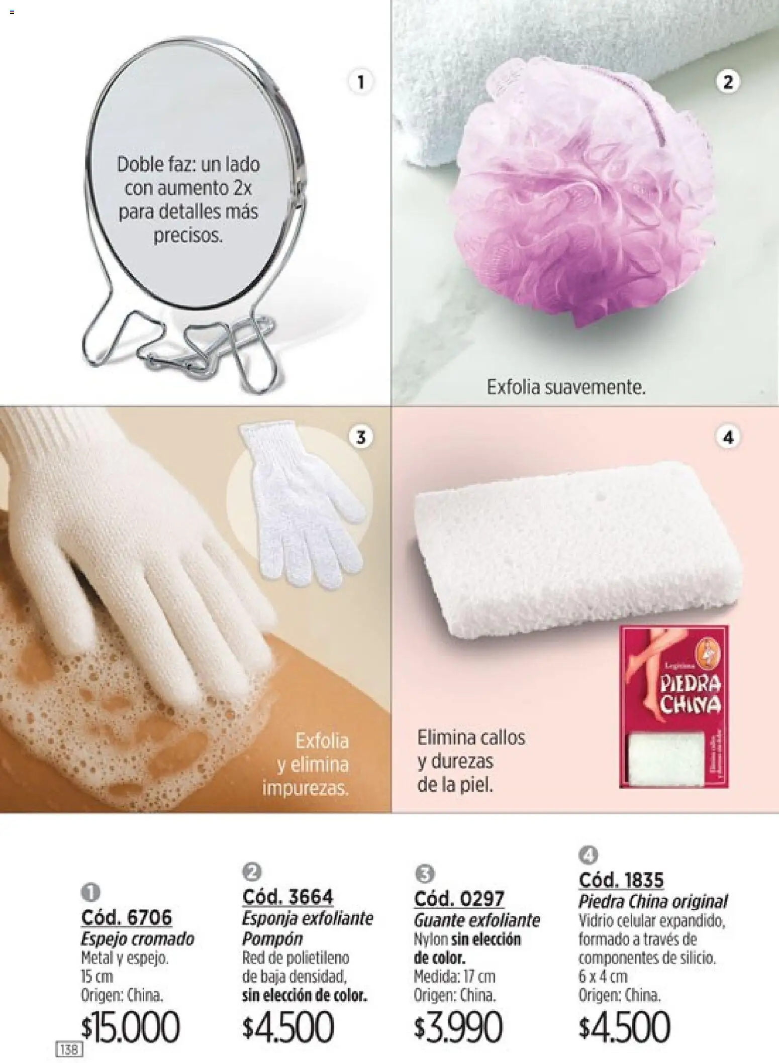 Catálogo Amodil Campaña 5 │ válido desde el 01.03.2026 | Página: 138 | Productos: Guante, Espejo, Guante exfoliante, Esponja