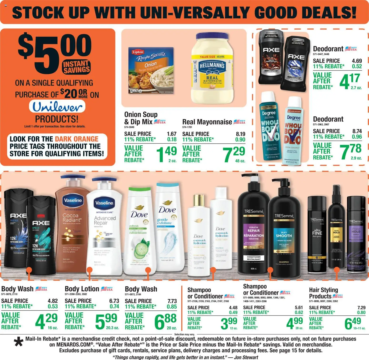 Menards - Weekly Ad - valid from 15.02.2026 | Page: 19 | Products: Oil, Wine, Body Wash, Onion