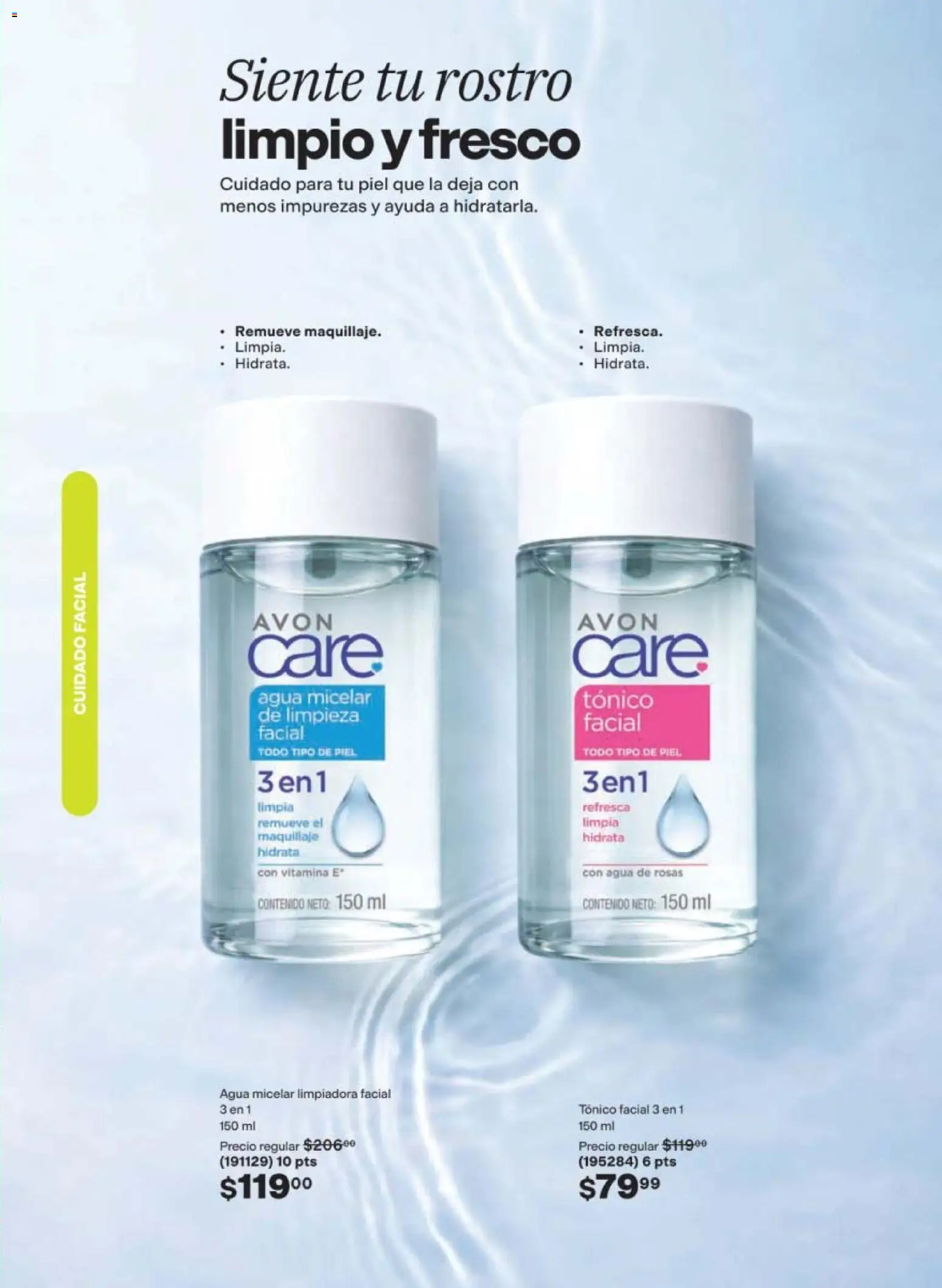 Nuevas ofertas de AVON válidas en toda la República Mexicana desde el 08.05.2026. ¡Encuentra las mejores ofertas en AVON campaña 8 2026! | Página: 135 | Productos: Agua, Maquillaje, Agua micelar