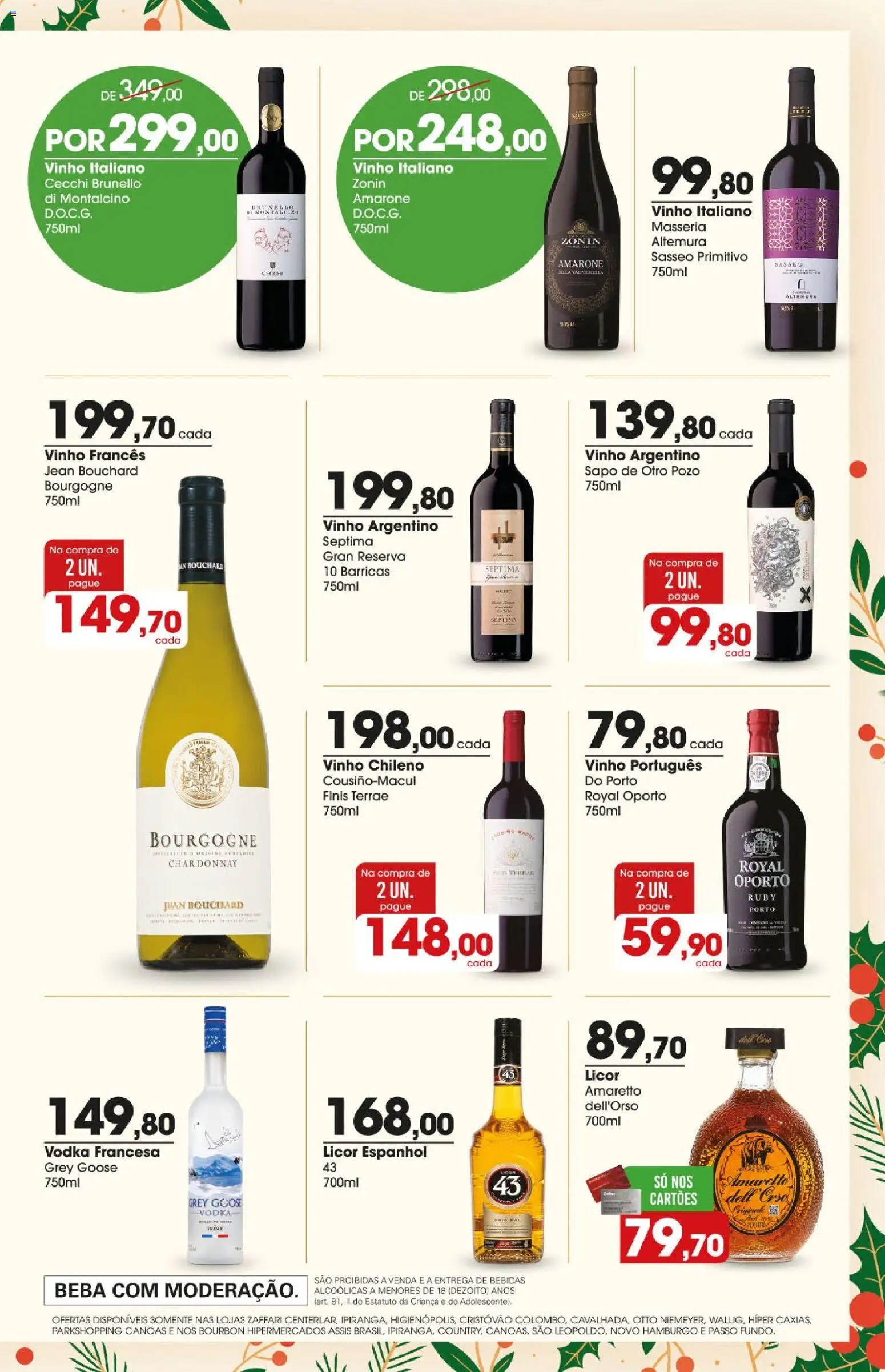 Zaffari Folheto - válido de 25.11.2025 | Página: 7 | Produtos: Licor, Vinho, Bourbon, Vodka