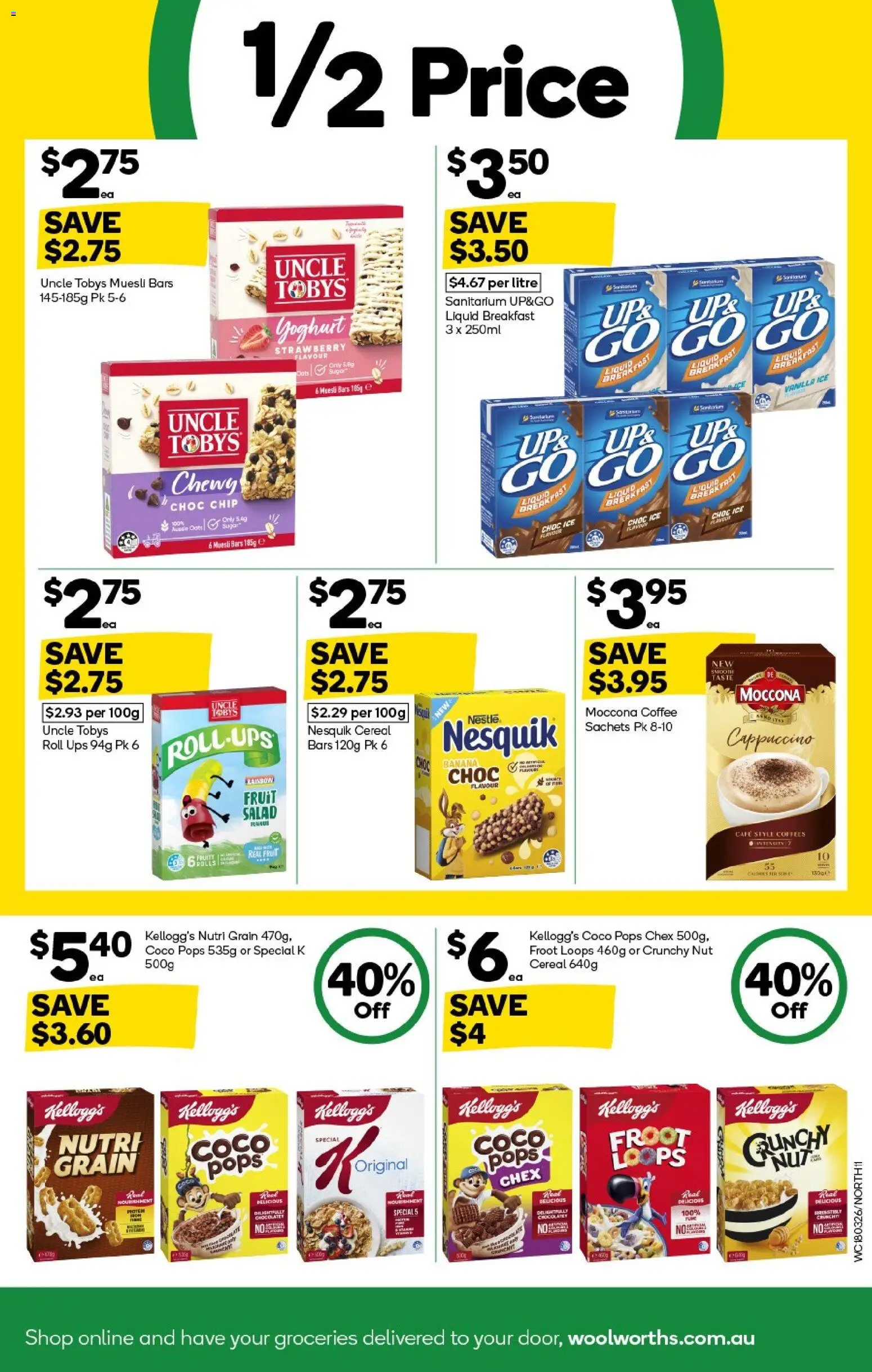 Woolworths catalogue - valid from 18.03.2026 | Page: 11 | Products: Yoghurt, Cereal, Moccona, UPS