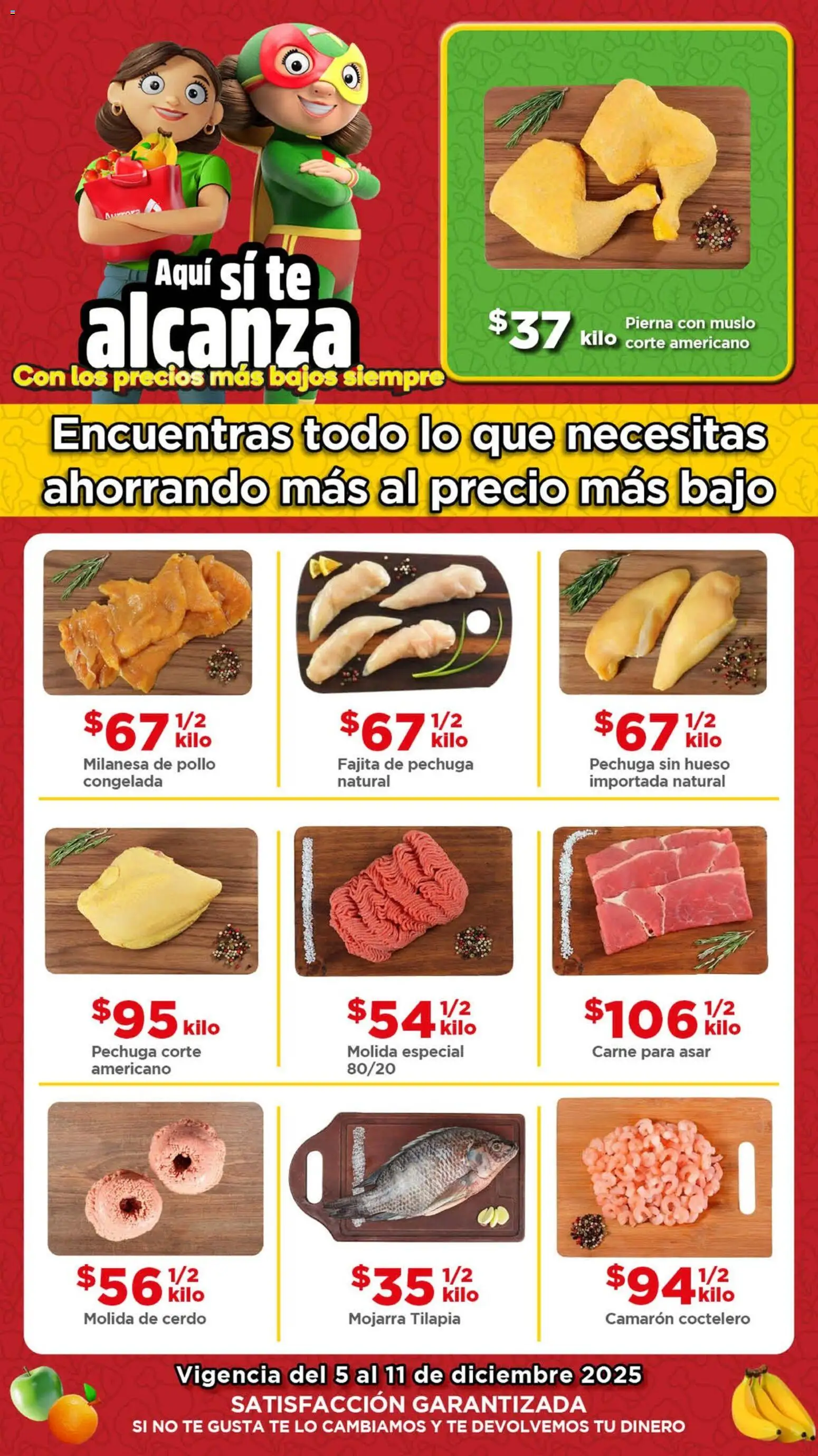 Nuevas ofertas de Bodega Aurrerá válidas en toda la República Mexicana desde el 05.12.2025. ¡Encuentra las mejores ofertas en Bodega Aurrerá folleto Ofertas! | Página: 1 | Productos: Pollo, Milanesa, Cerdo, Té