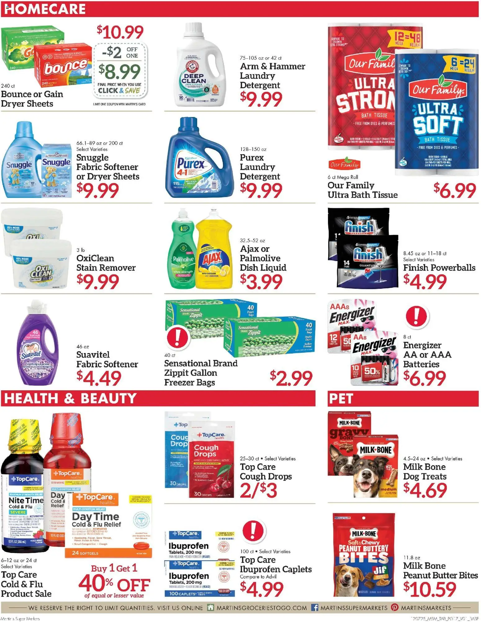 Martin’s - Next Ad - IN - valid from 07.12.2025 | Page: 17 | Products: Fabric softener, Stain remover, Detergent, Dryer