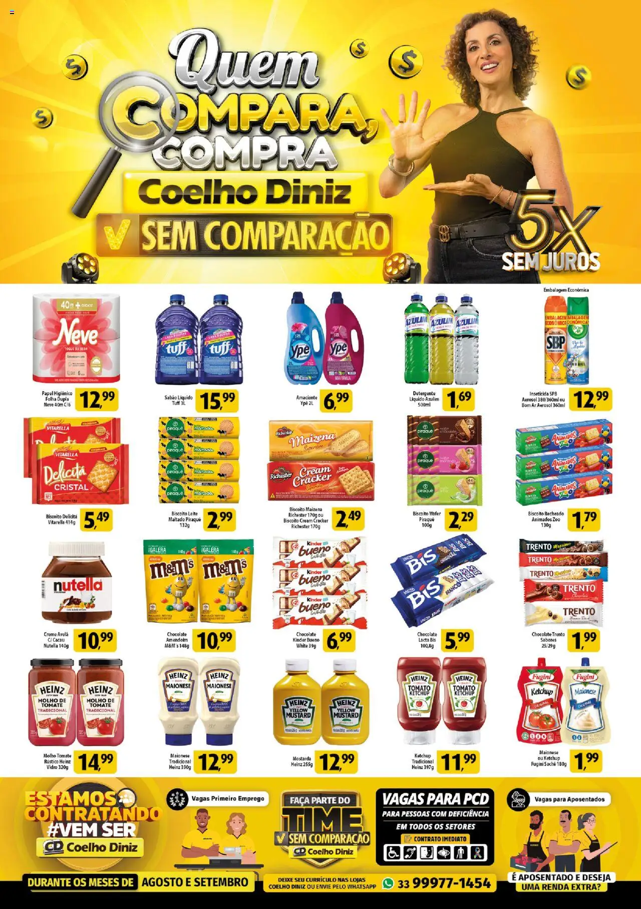 Coelho Diniz Folheto - válido de 22.08.2025 | Página: 1 | Produtos: Amendoim, Molho de tomate, Roupas, Amaciante