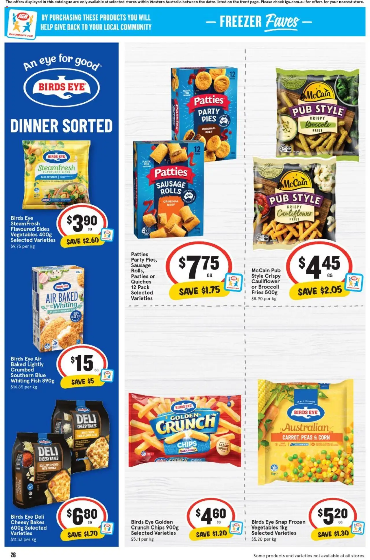 IGA catalogue - valid from 13.08.2025 | Page: 26 | Products: Cheese, Chips, Potatoes, Sausage