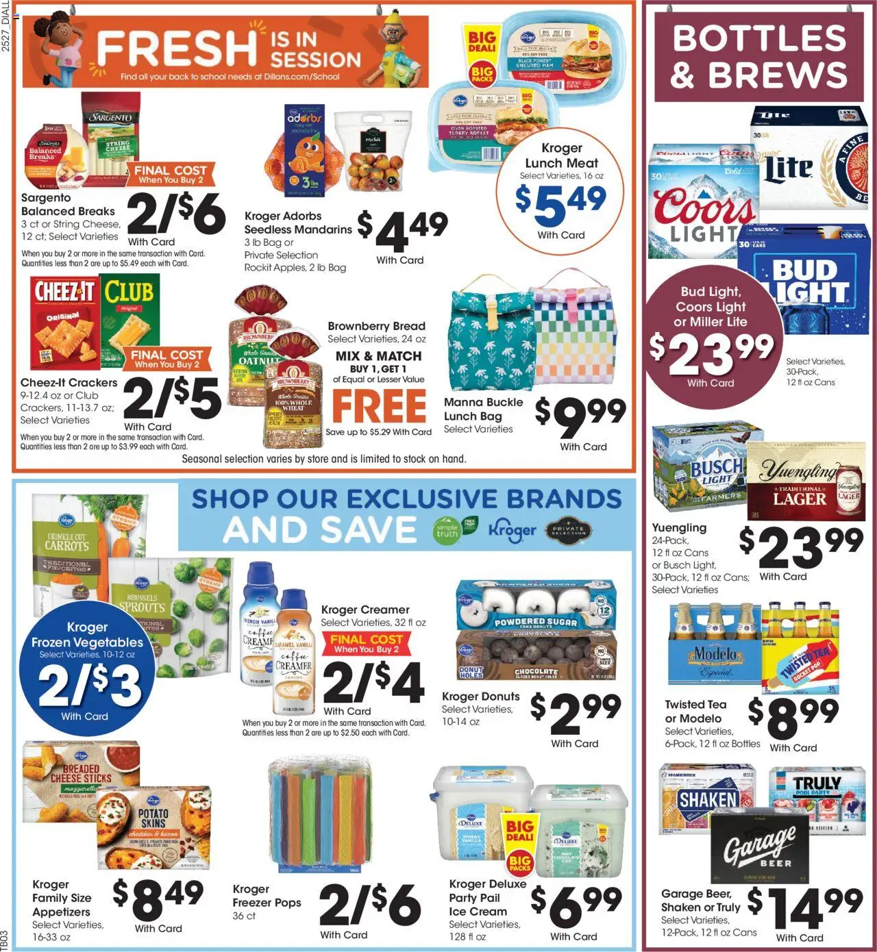Dillons Weekly Ad - valid from 06.08.2025 | Page: 6 | Products: Cheese, Bread, Vegetables, Bag