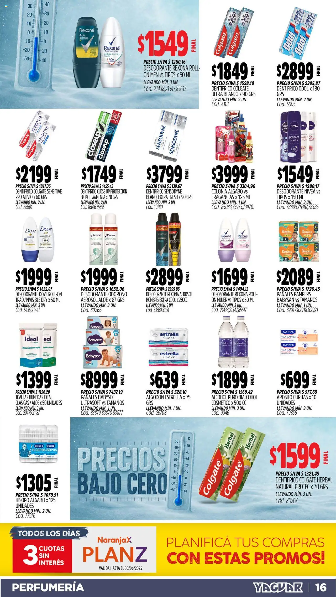 Yaguar - Mar del Plata │ válido desde el 16.06.2025 | Página: 15 | Productos: Algodón, Toallas, Desodorante, Crema