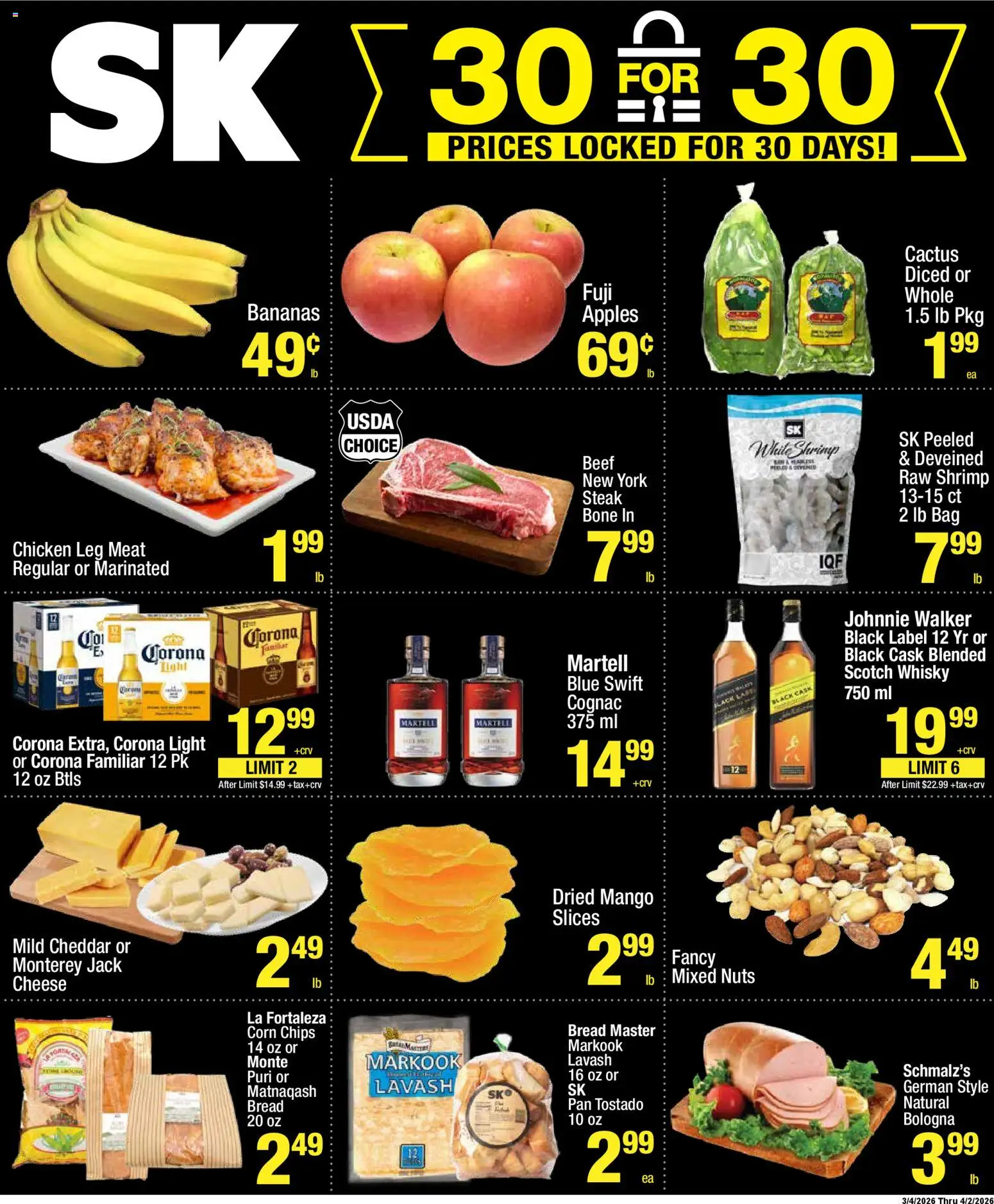 Super King - Weekly Ad - valid from 04.03.2026 | Page: 10 | Products: Bread, Bananas, Chips, Bag