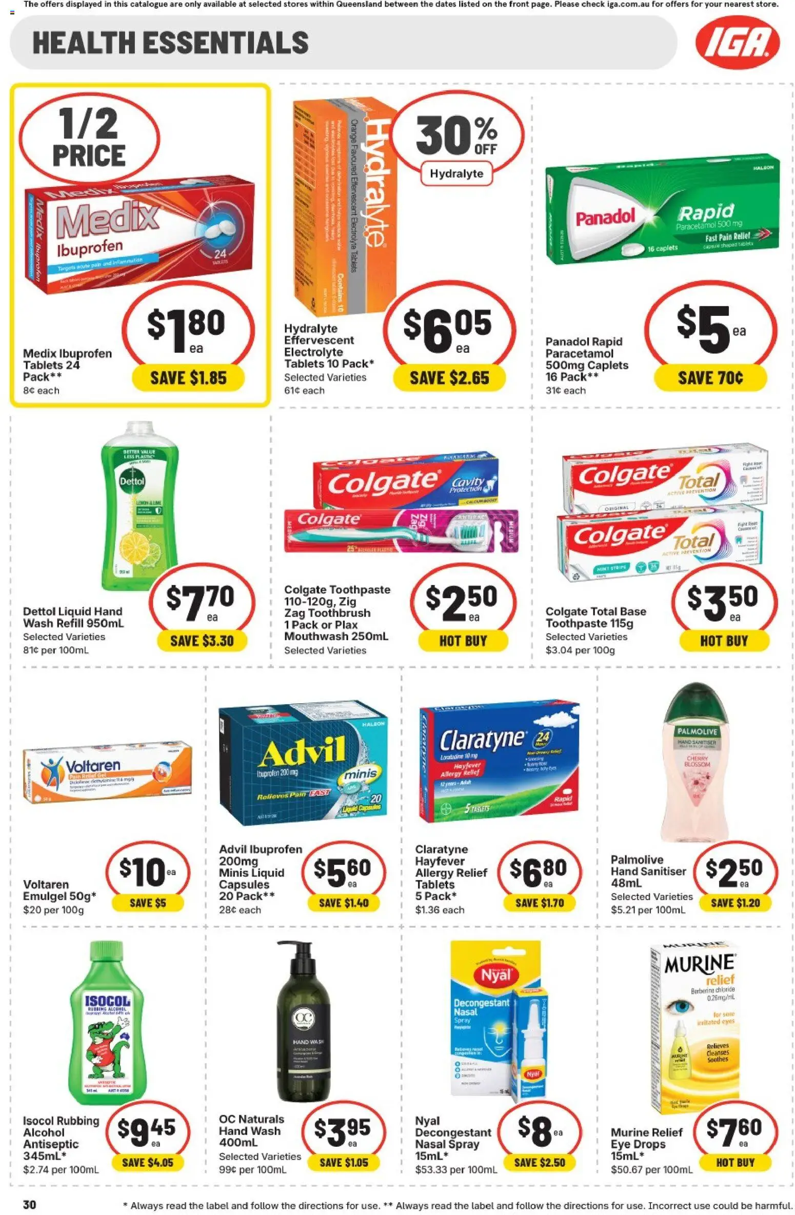 IGA catalogue - valid from 24.12.2025 | Page: 33 | Products: Hand sanitiser, Tablets, Pain relief, Hand wash
