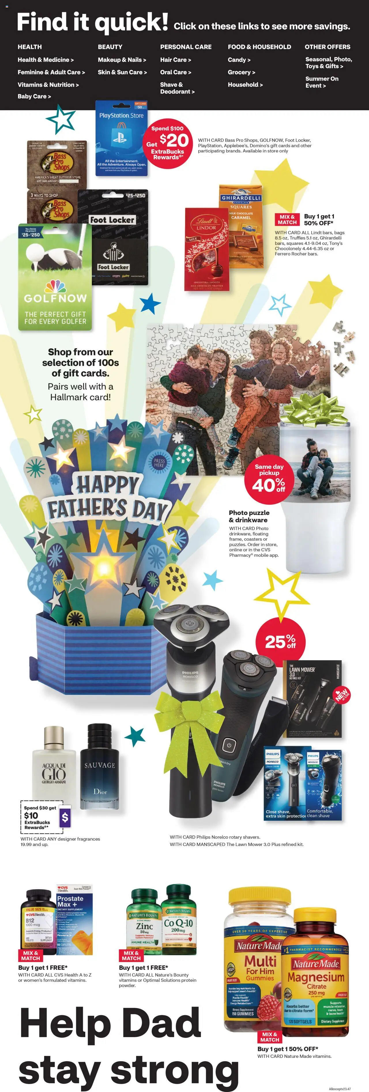 CVS Pharmacy - Weekly Ad - ME - valid from 15.06.2025 | Page: 3 | Products: Vitamin, Mower, Deodorant, Watch