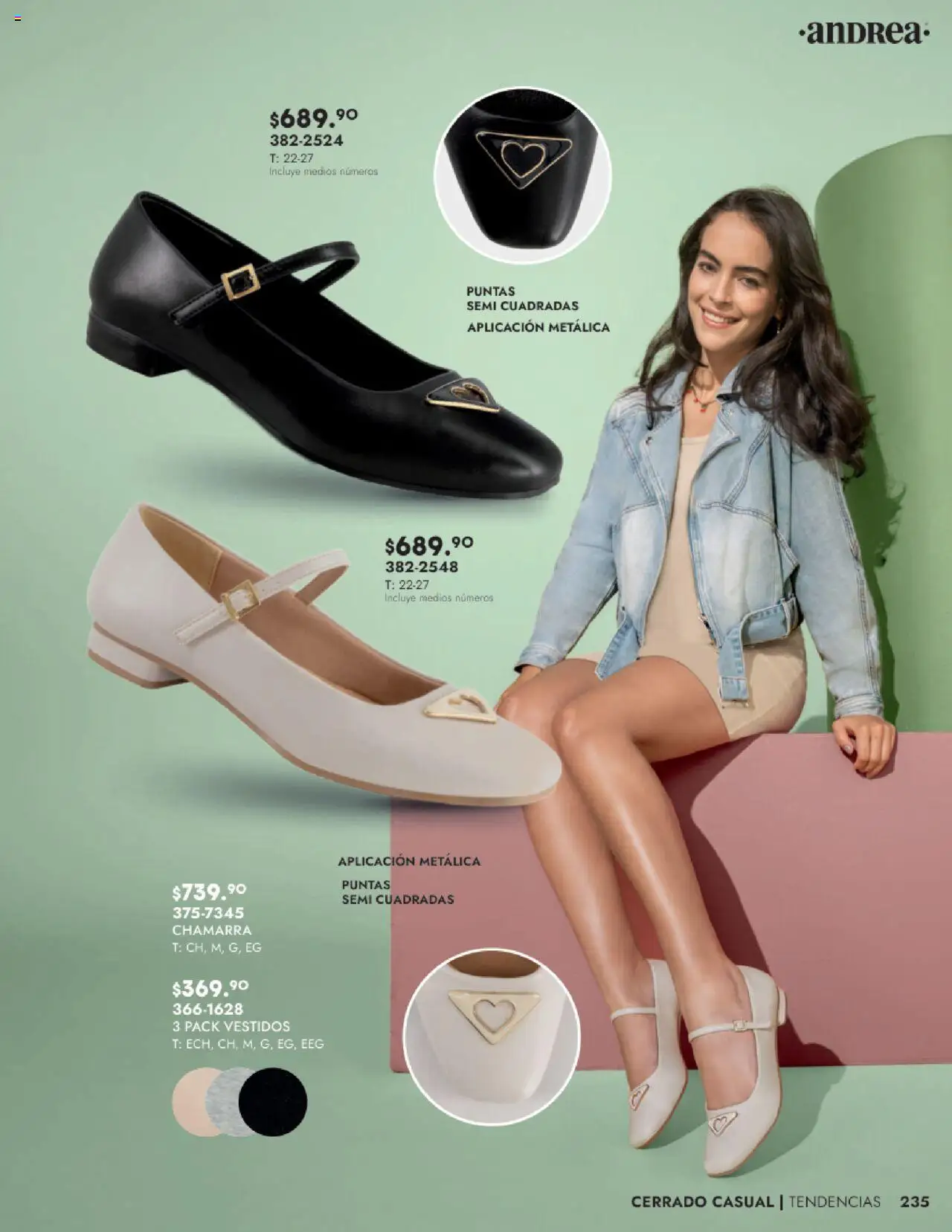 Nuevas ofertas de Andrea válidas en toda la República Mexicana desde el 24.08.2025. ¡Encuentra las mejores ofertas en Andrea - Catálogo Calzado Dama! | Página: 235 | Productos: Chamarra