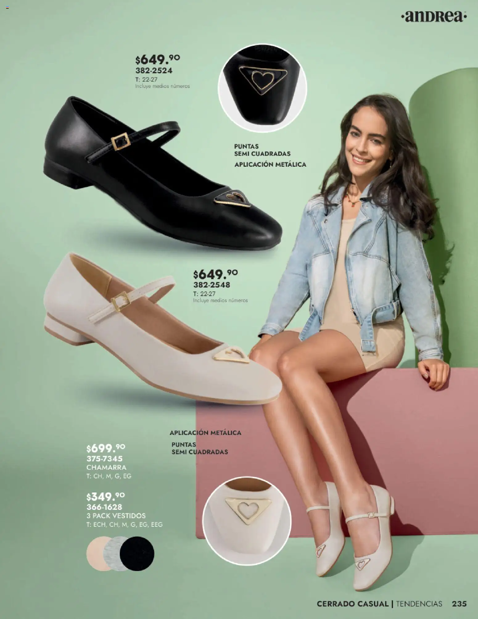 Nuevas ofertas de Andrea válidas en toda la República Mexicana desde el 24.08.2025. ¡Encuentra las mejores ofertas en Andrea - Catálogo Calzado Dama! | Página: 235 | Productos: Chamarra