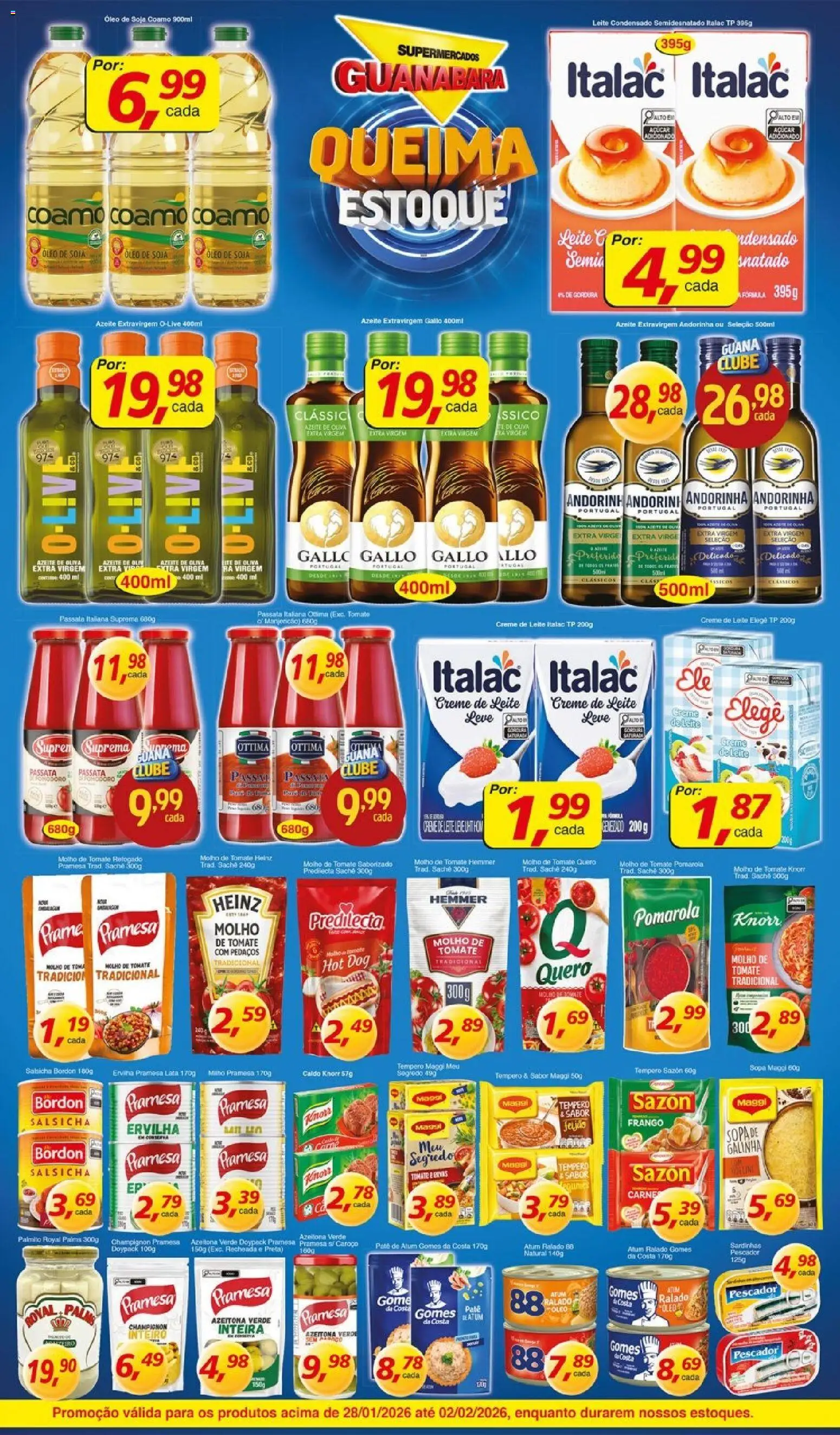 Supermercados Guanabara Folheto - válido de 28.01.2026 | Página: 14 | Produtos: Manjericão, Frango, Azeite, Atum
