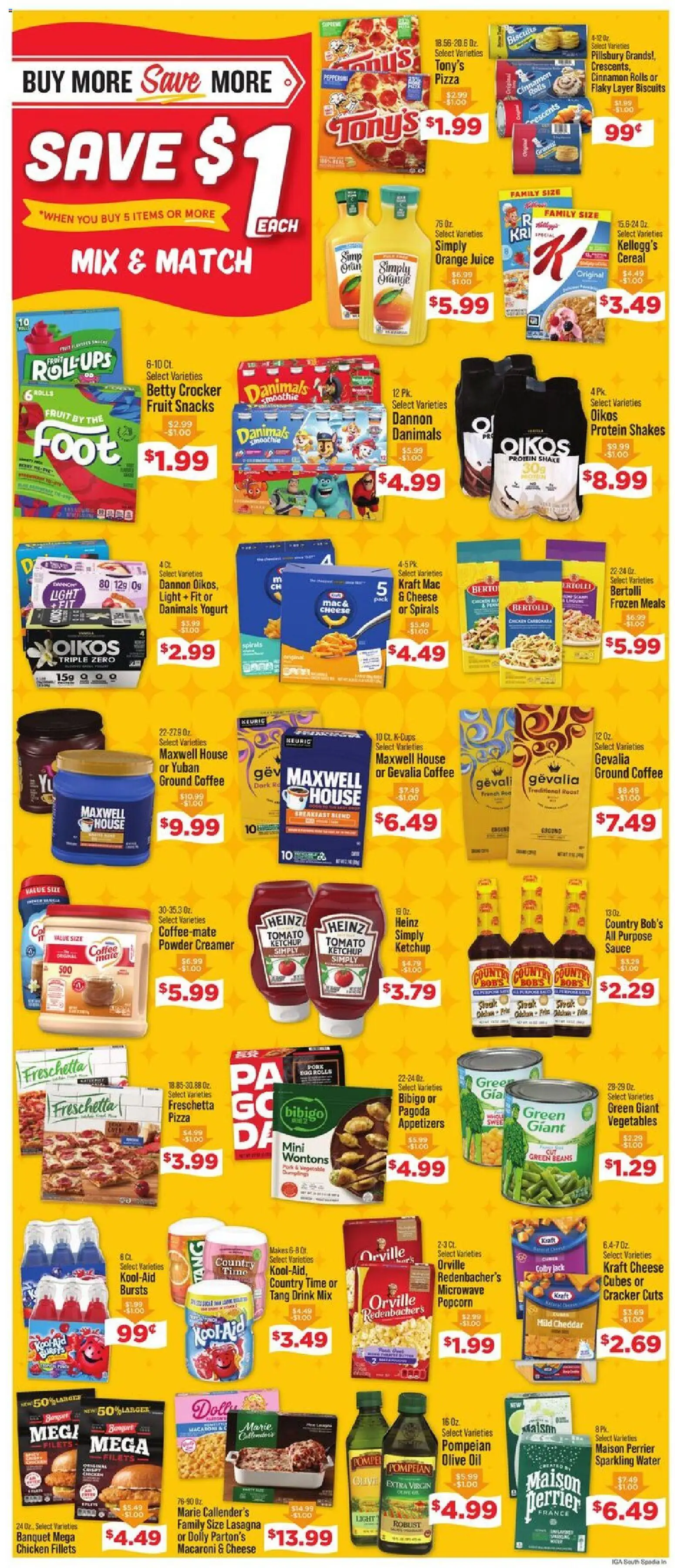 IGA Weekly Ad - valid from 29.04.2026 | Page: 3 | Products: Cheese, Pork, Vegetables, Sauce