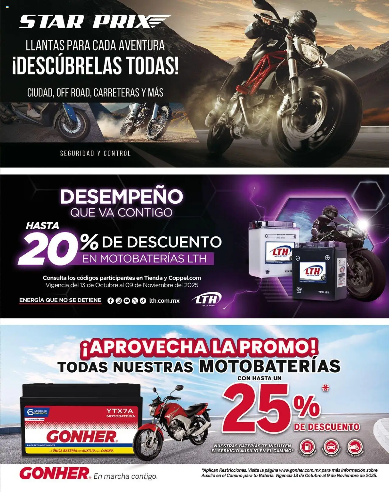 Nuevas ofertas de Coppel válidas en toda la República Mexicana desde el 01.10.2025. ¡Encuentra las mejores ofertas en Coppel - Catálogo Motos! | Página: 27 | Productos: Té, Batería, Sobre