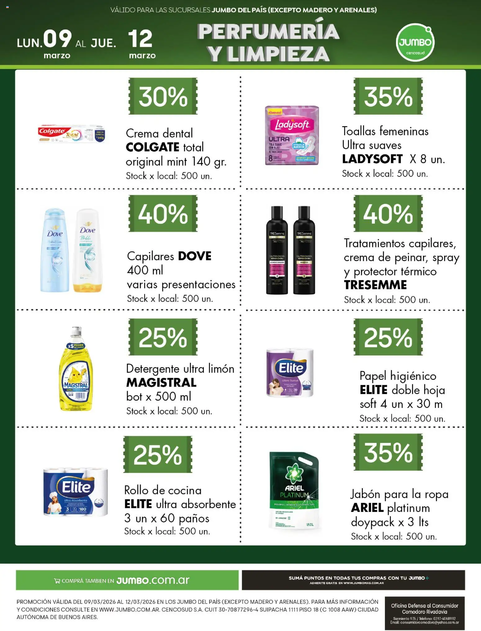 Jumbo ofertas │ válido desde el 09.03.2026 | Página: 3 | Productos: Cocina, Toallas, Limón, Ropa