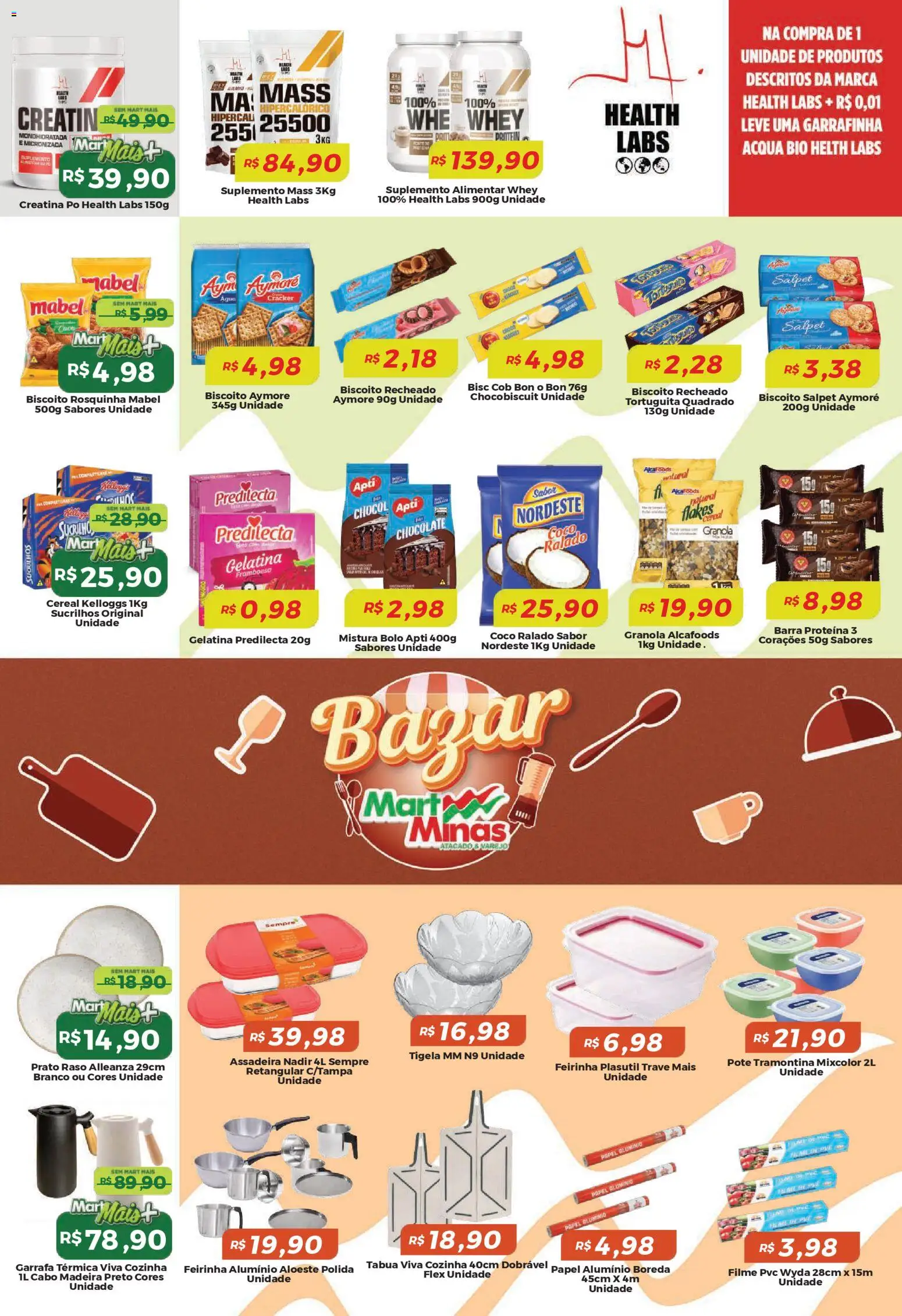Mart Minas Folheto - válido de 19.03.2026 | Página: 4 | Produtos: Biscoito, Assadeira, Cabo, Tigela