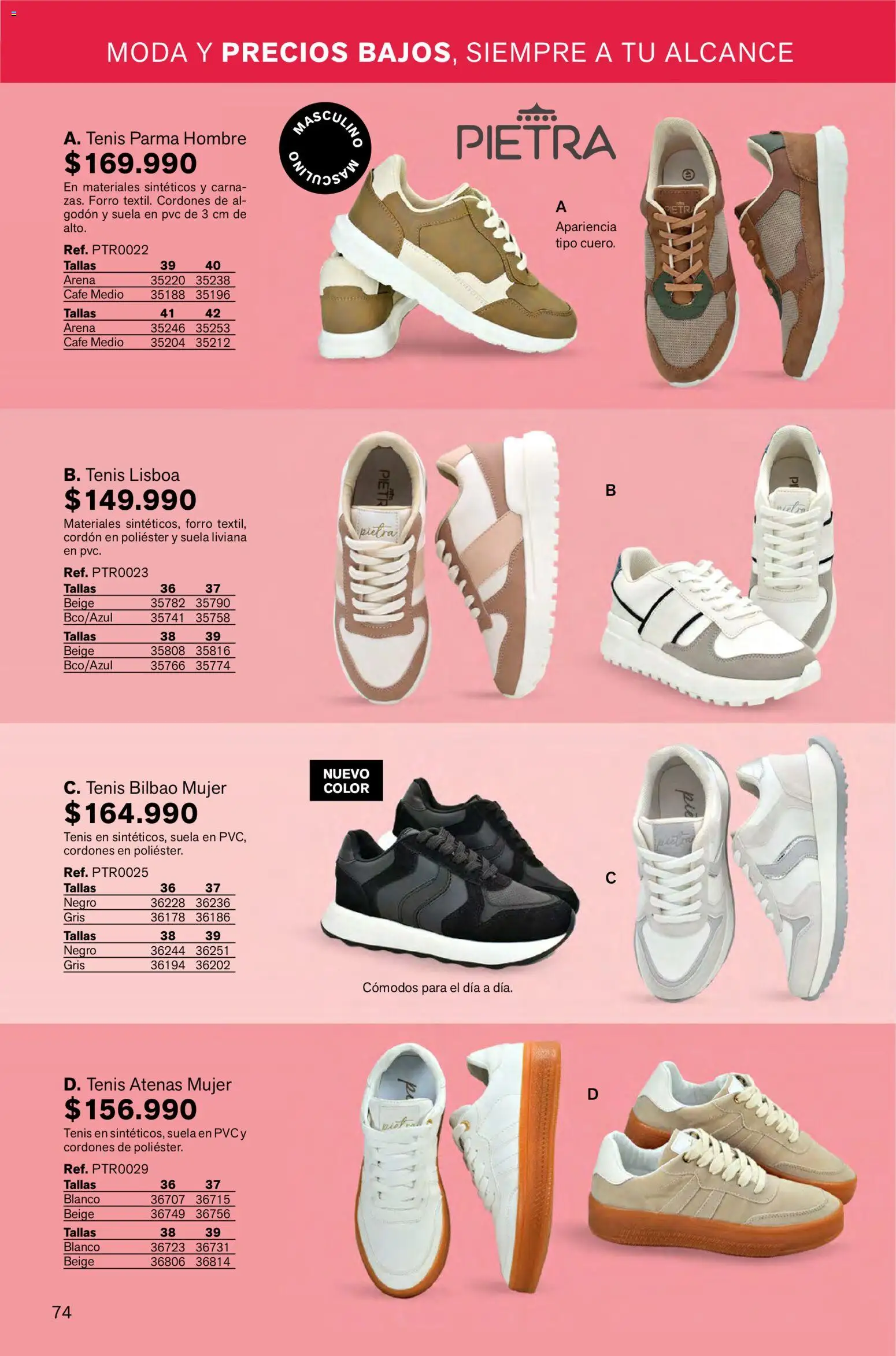 Leonisa revista - valida desde el 02.01.2026 | Página: 74 | Productos: Tenis, Cordones, Café