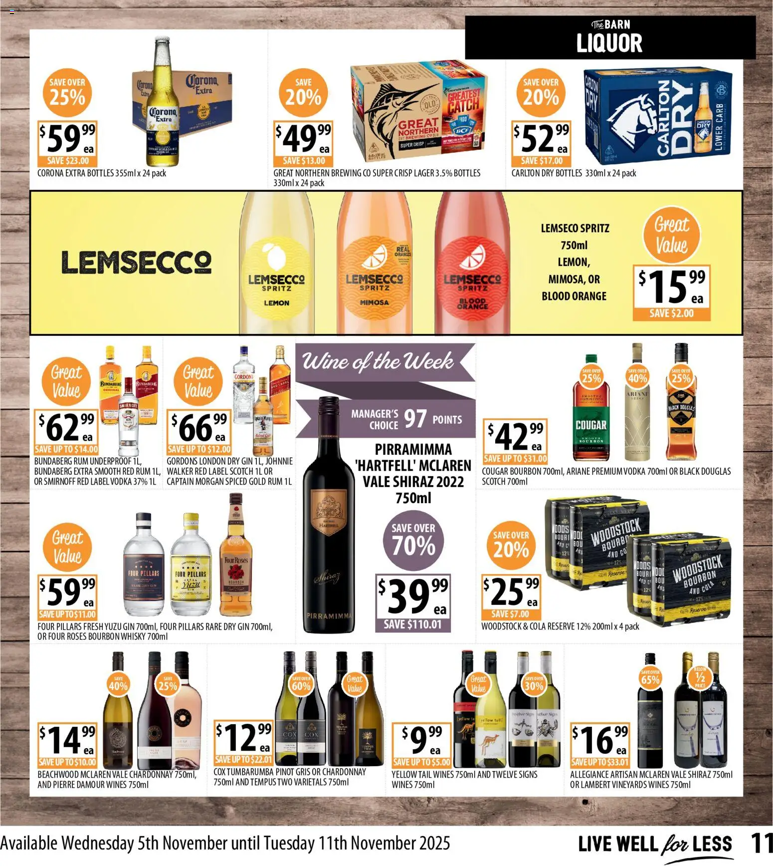 Supabarn catalogue - valid from 05.11.2025 | Page: 11 | Products: Wine, Gin, Vodka, Lemon