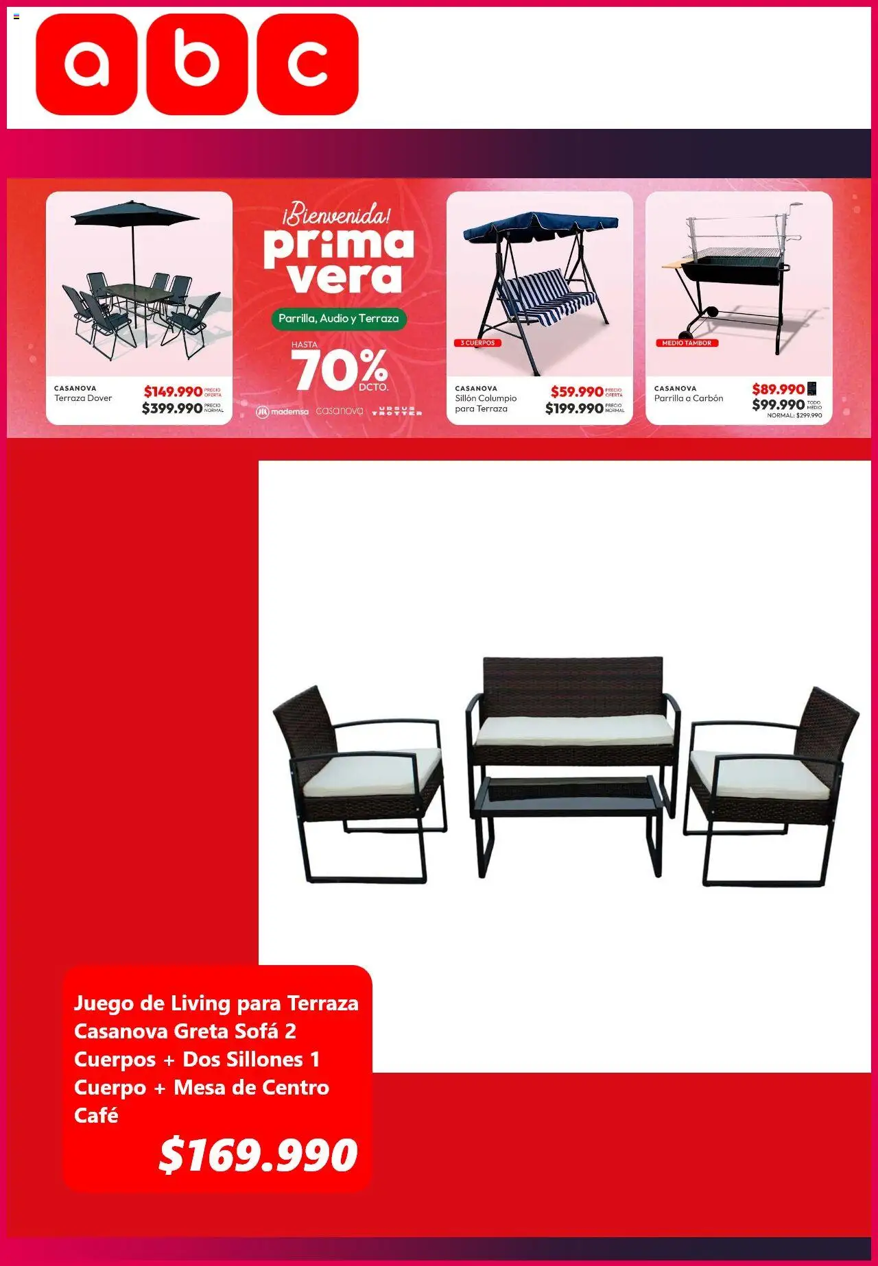 Katalog Abc │ válido desde el 24.09.2025 | Página: 6 | Productos: Columpio, Parrilla, Sillón, Café