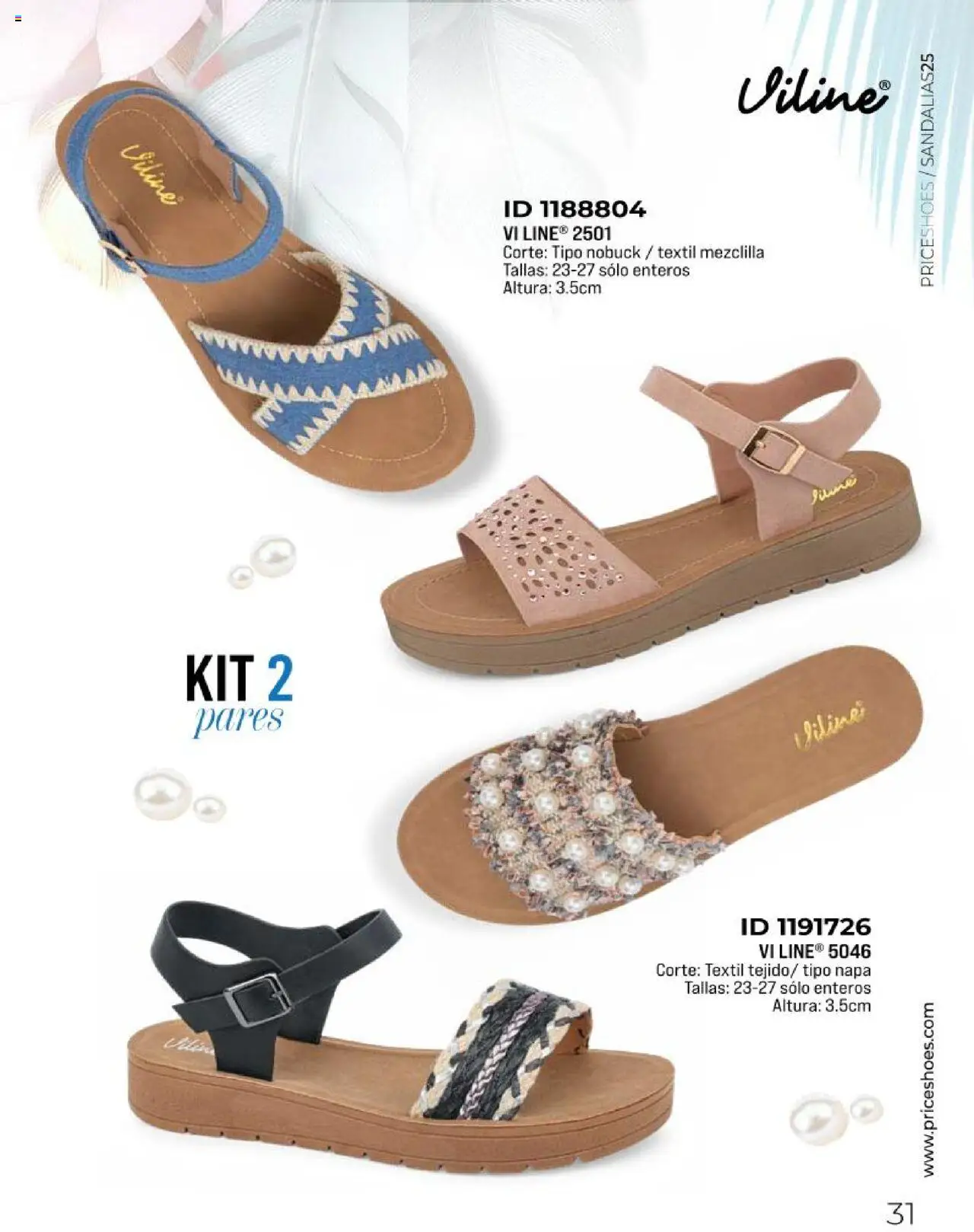 Nuevas ofertas de Price Shoes válidas en toda la República Mexicana desde el 11.03.2025. ¡Encuentra las mejores ofertas en Price Shoes catálogo Sandalias Kits 2025! | Página: 31