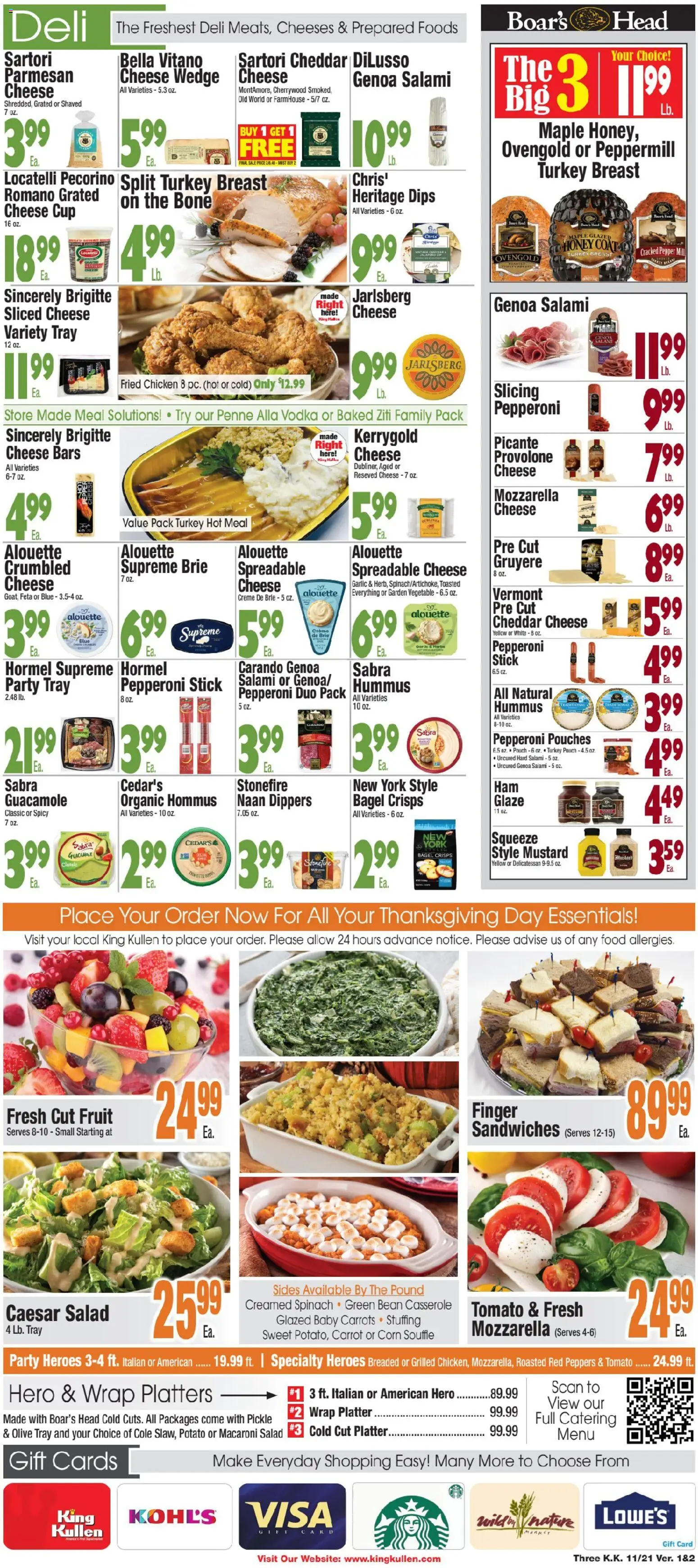King Kullen Weekly Ad - valid from 20.11.2025 | Page: 3 | Products: Corn, Cheese, Vodka, Garlic