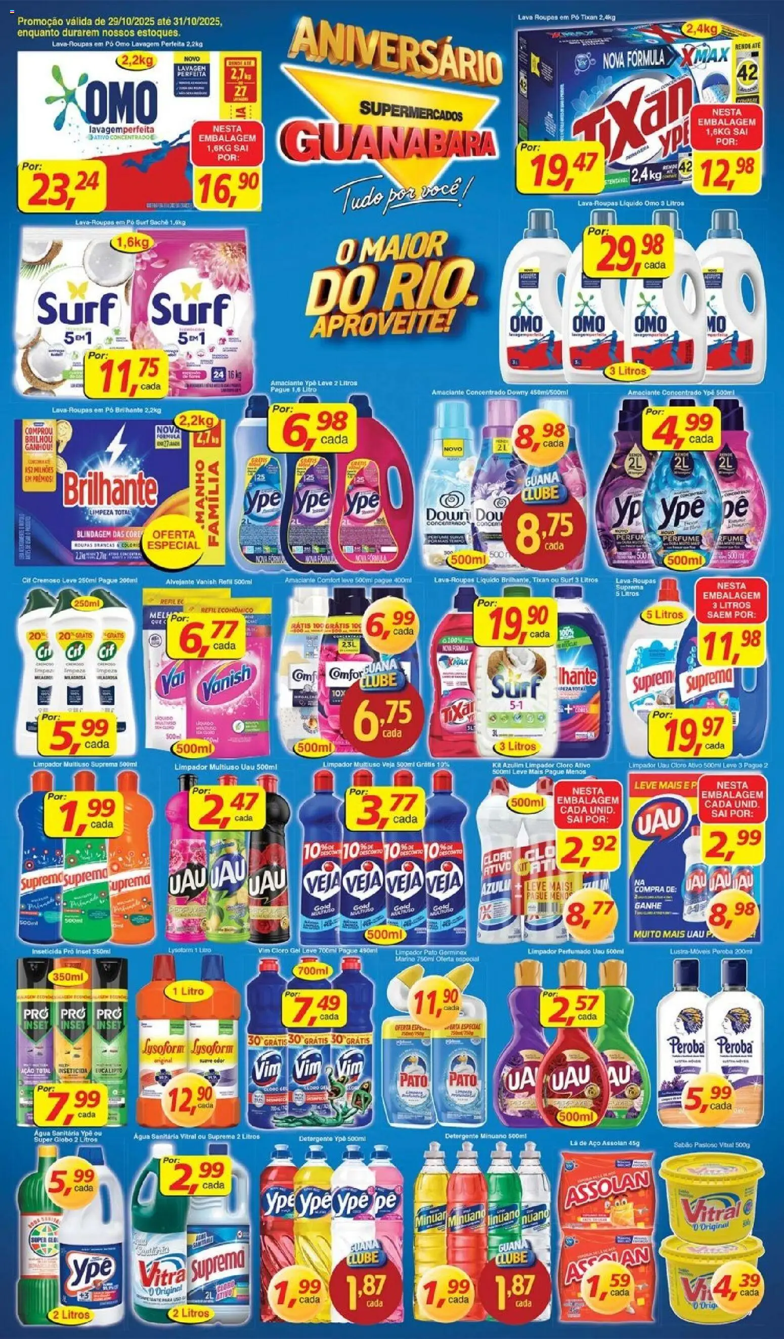 Supermercados Guanabara Folheto - válido de 29.10.2025 | Página: 12 | Produtos: Perfume, Pó, Limpador multiuso, Roupas