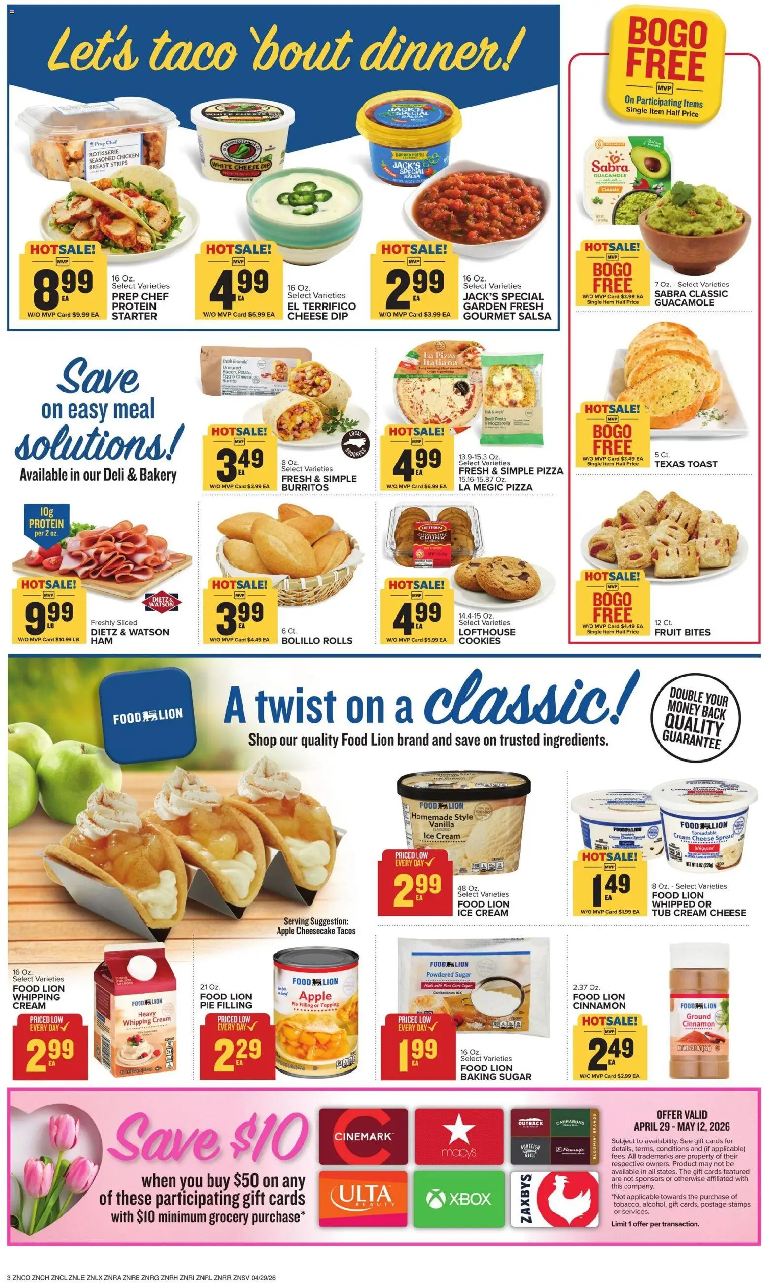 Food Lion Weekly Ad - valid from 29.04.2026 | Page: 6 | Products: Cheese, Chocolate, Cream, Xbox