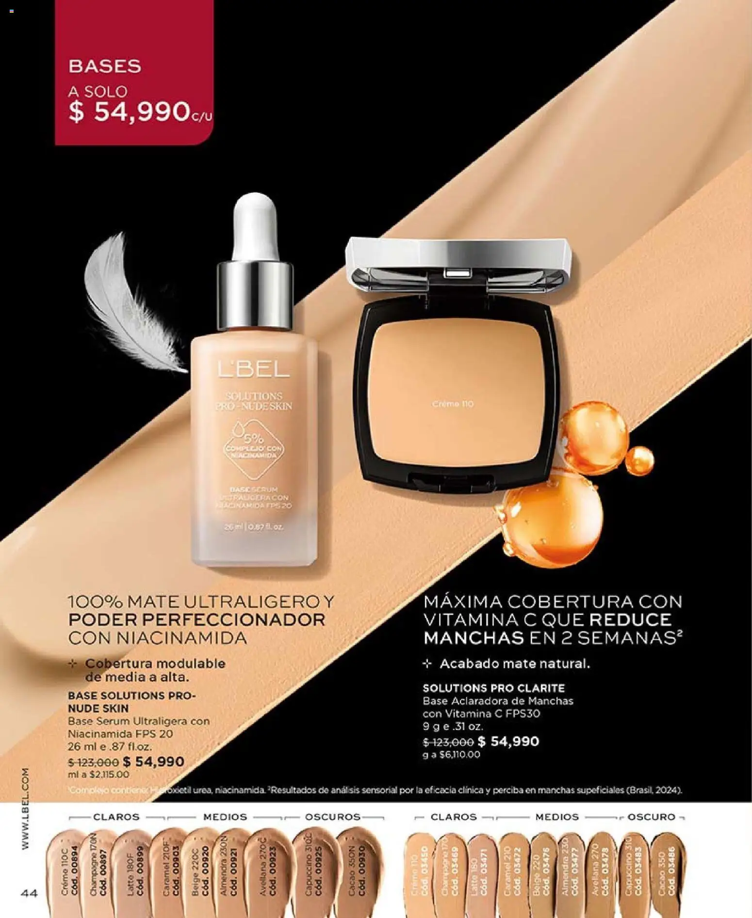 L'Bel revista - valida desde el 03.11.2025 | Página: 44 | Productos: Almendra, Serum, Perfeccionador