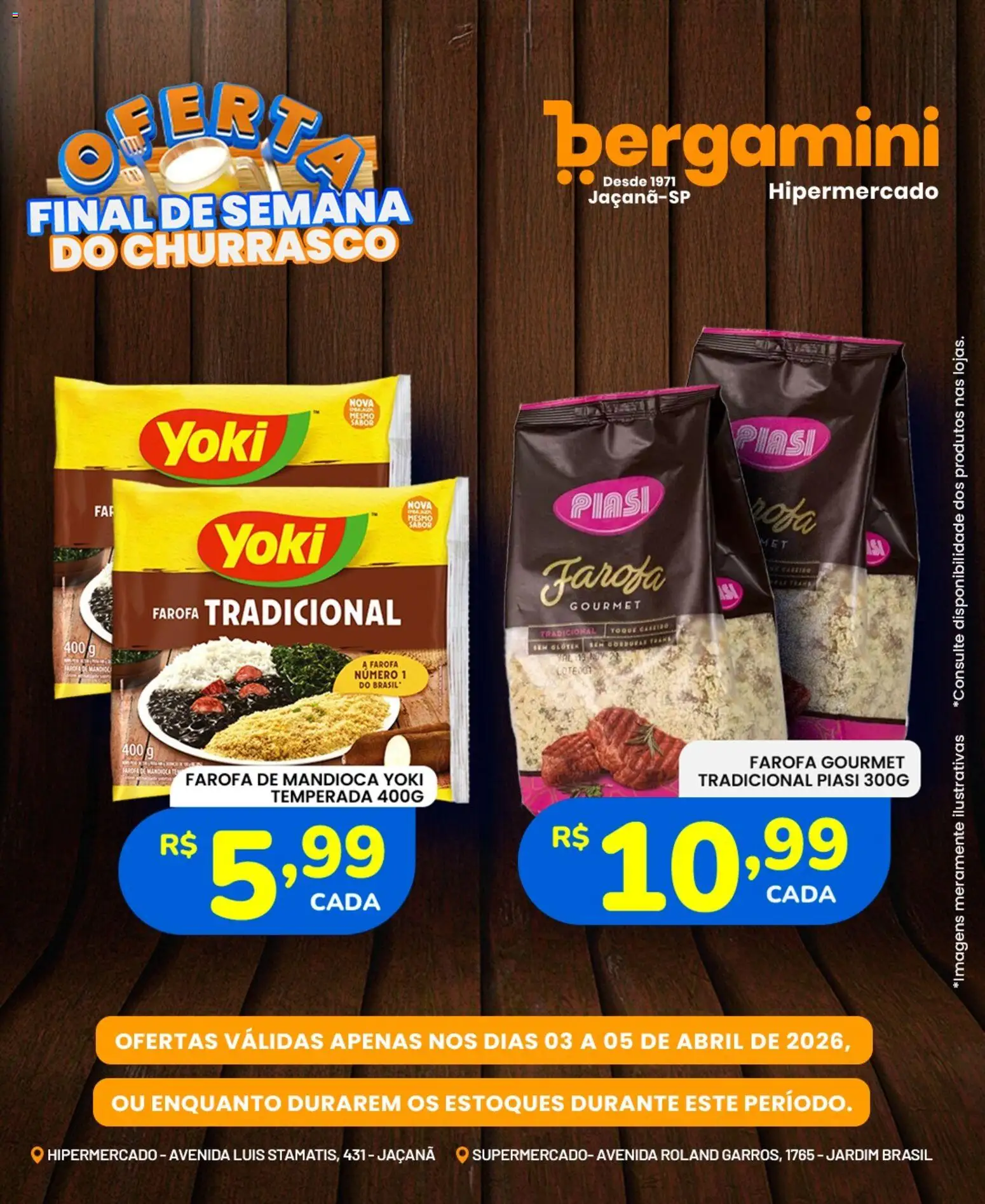 Supermercado Bergamini Folheto - válido de 03.04.2026 | Página: 6 | Produtos: Mandioca, Farofa
