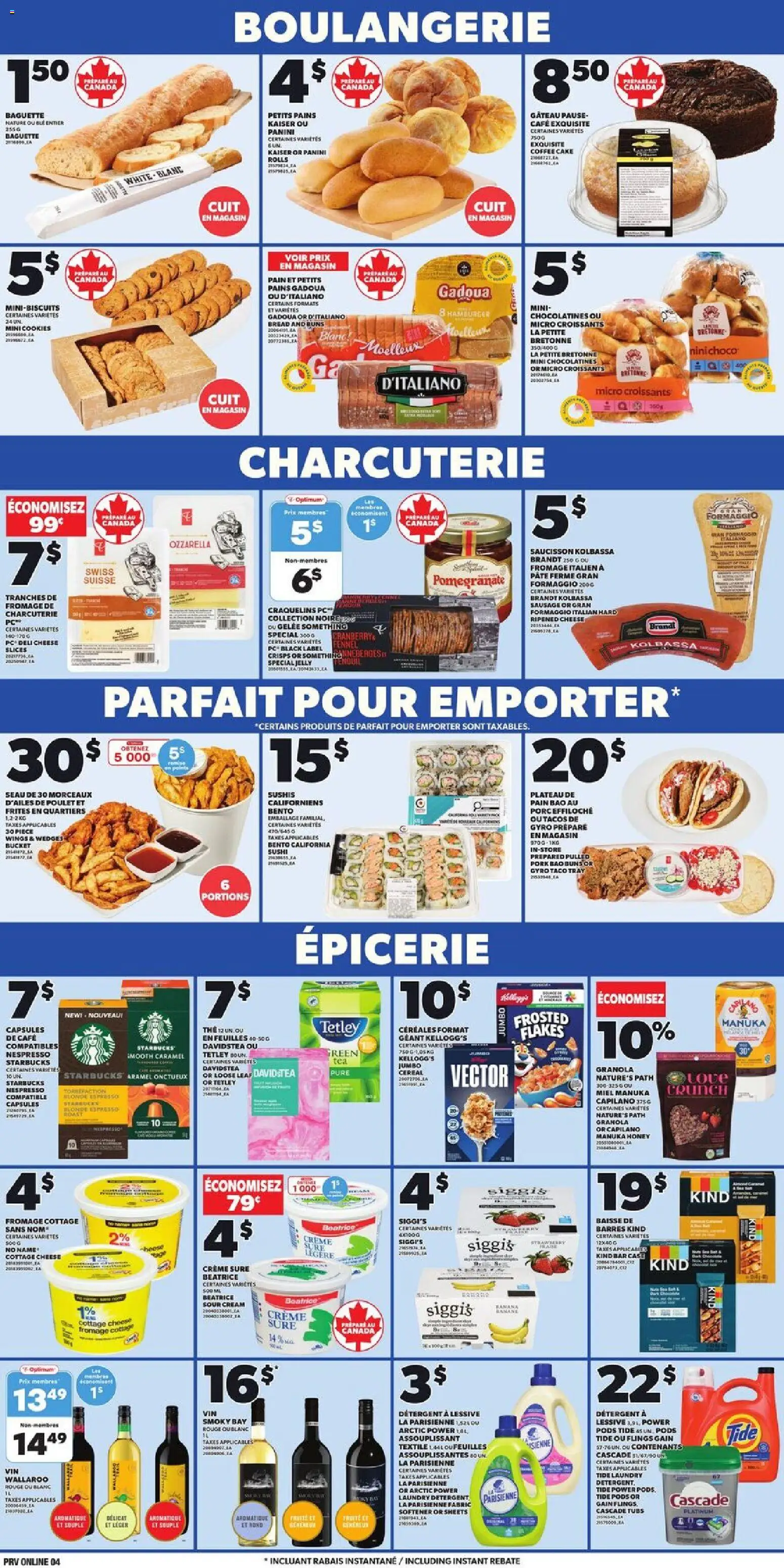 Provigo flyer valid from 13.11.2025 | Page: 4 | Products: Sour cream, Cream, Flakes, Coffee