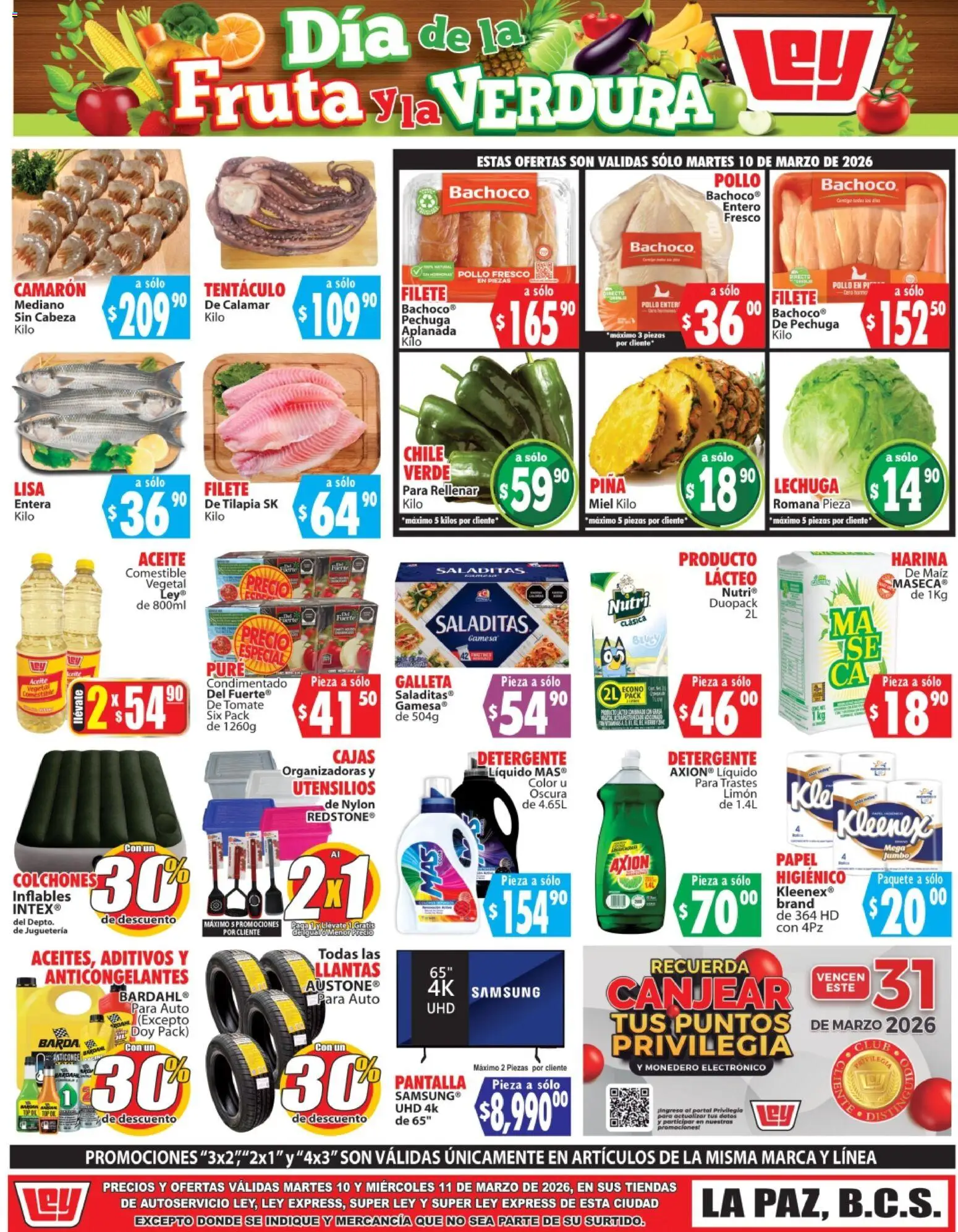 Nuevas ofertas de Casa Ley válidas en toda la República Mexicana desde el 10.03.2026. ¡Encuentra las mejores ofertas en Casa Ley folleto Autoservicio! | Página: 2 | Productos: Harina, Monedero, Limón, Lechuga