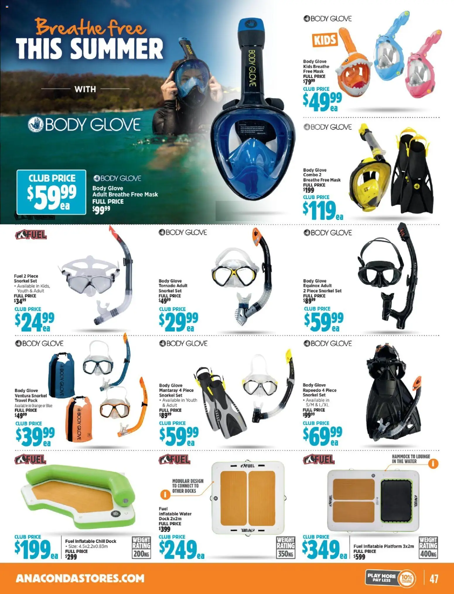 Anaconda catalogue - valid from 03.12.2025 | Page: 47 | Products: Mask, Water, Weight