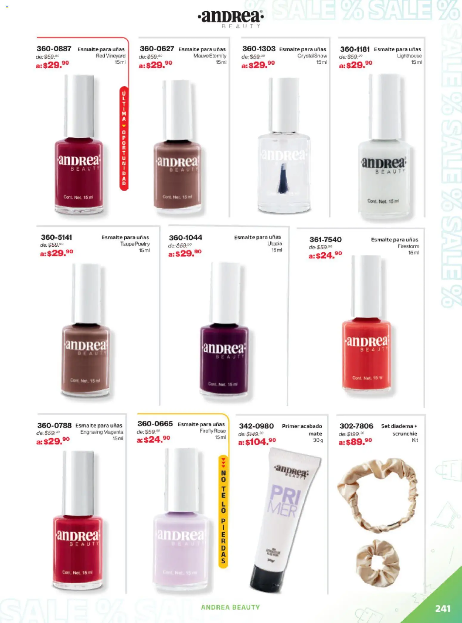 Nuevas ofertas de Andrea válidas en toda la República Mexicana desde el 21.12.2025. ¡Encuentra las mejores ofertas en Andrea catálogo Outlet! | Página: 241 | Productos: Mate