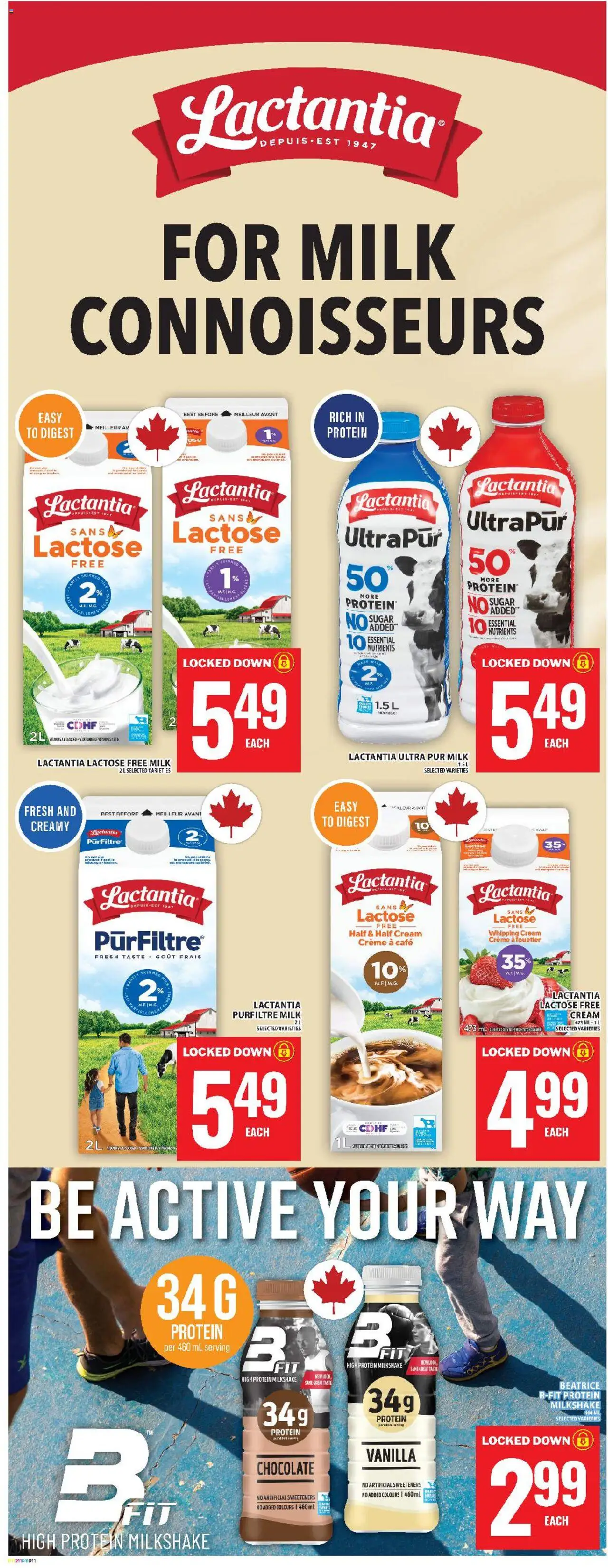 Food Basics flyer valid from 25.09.2025 | Page: 18 | Products: Cream, Milk, Chocolate