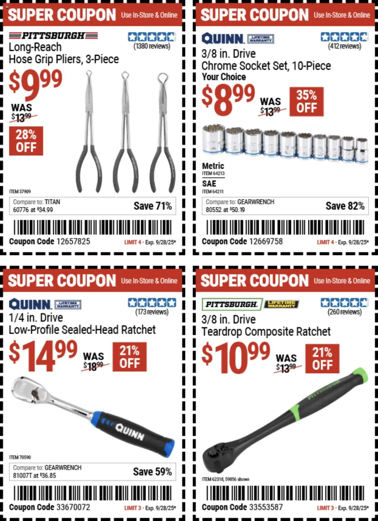 Harbor Freight Weekly Ad - valid from 15.09.2025 | Page: 11 | Products: Socket, Ratchet