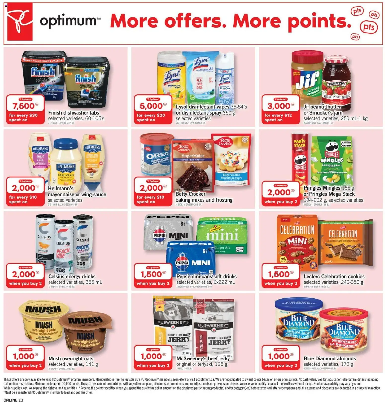 Fortinos flyer valid from 13.11.2025 | Page: 13 | Products: Cookies, PC, Dishwasher, Butter